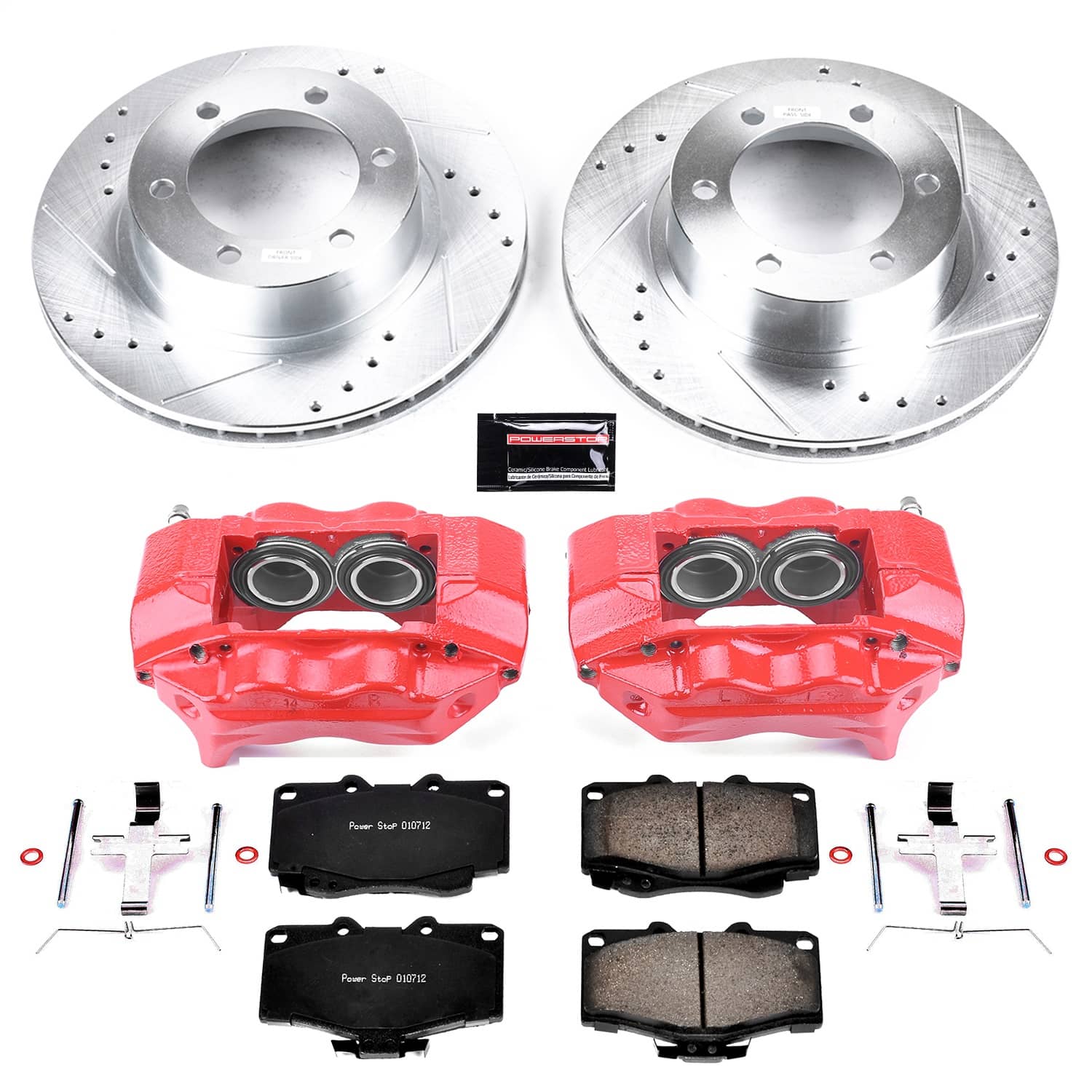Power Stop - KC1236 - Front - Disc Brake Pad/Caliper and Rotor Kit
