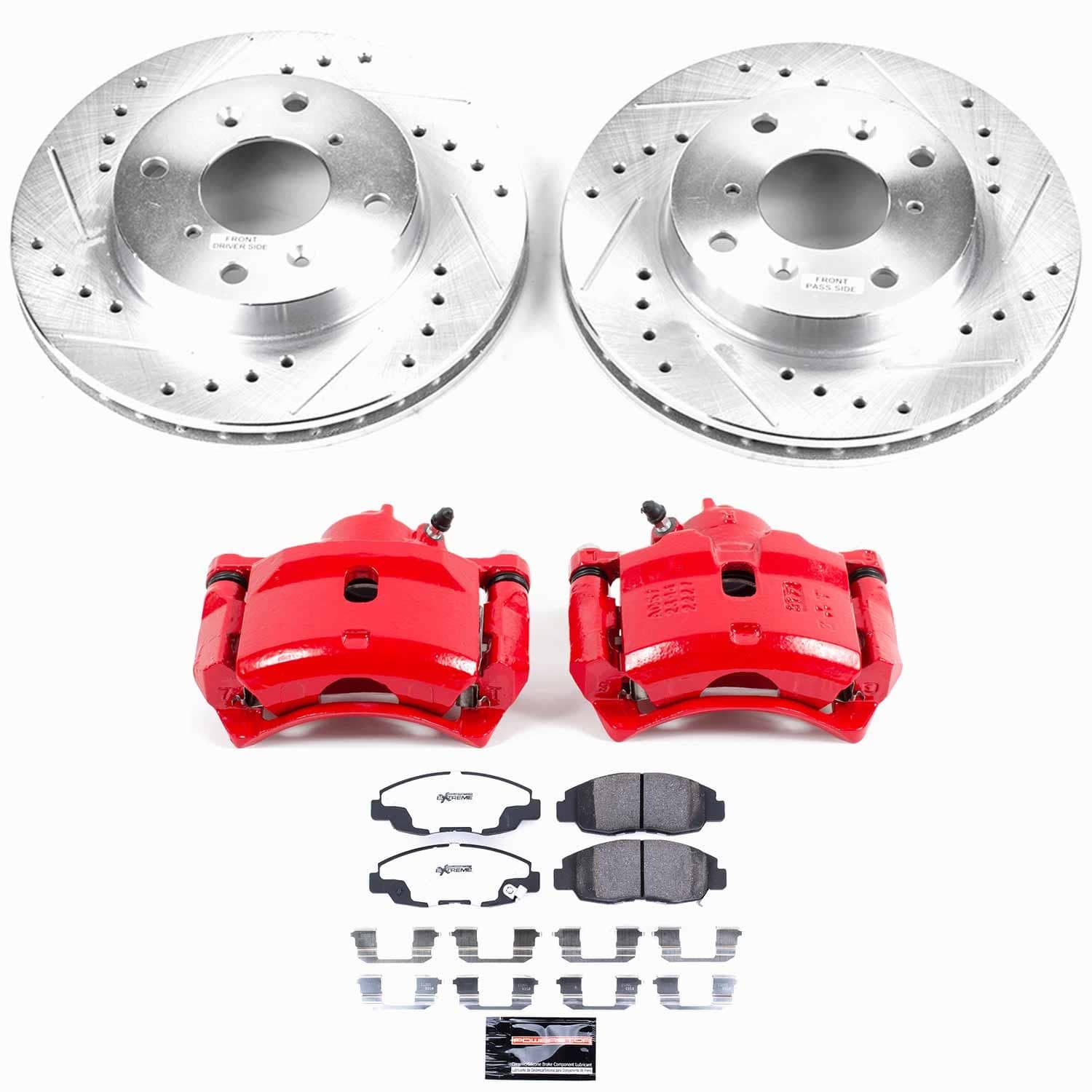 Power Stop - KC1239-26 - Front - Disc Brake Pad/Caliper and Rotor Kit