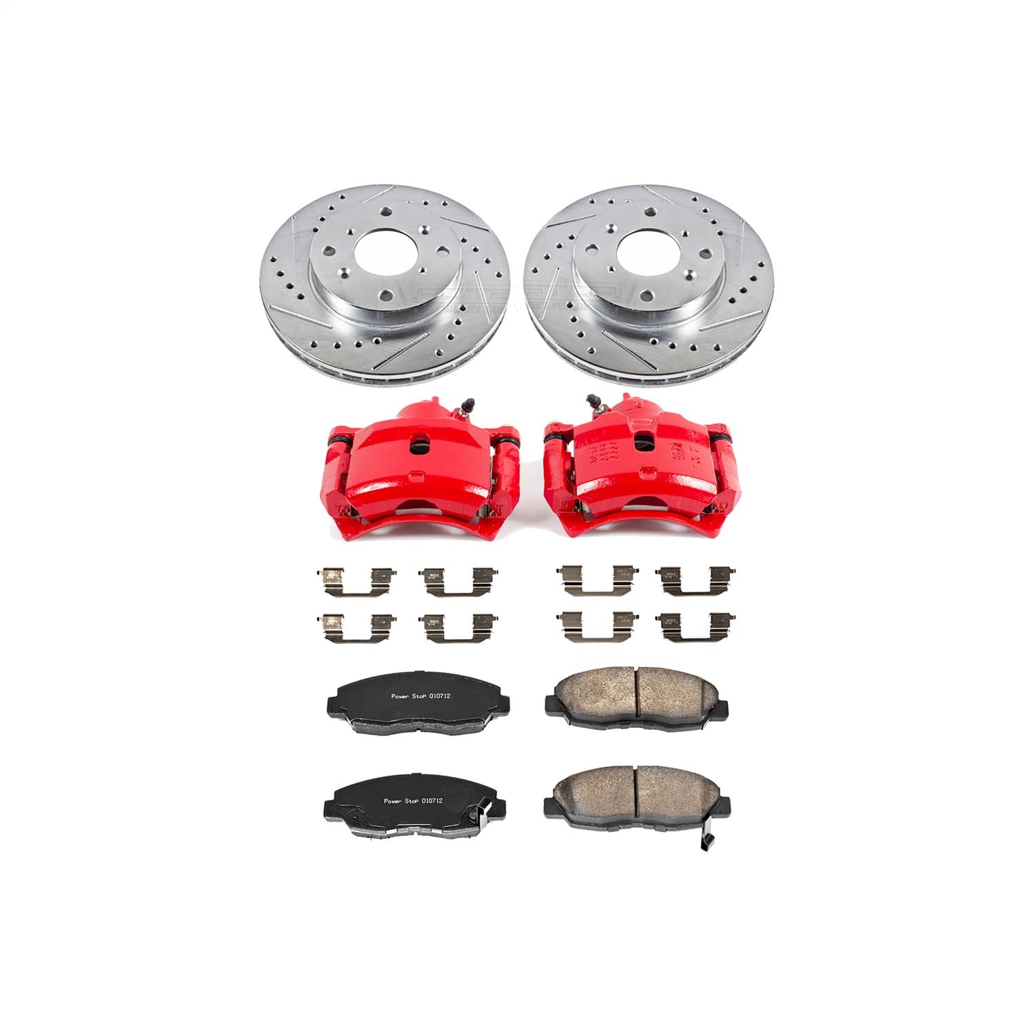Power Stop - KC1239 - Front - Disc Brake Pad/Caliper and Rotor Kit
