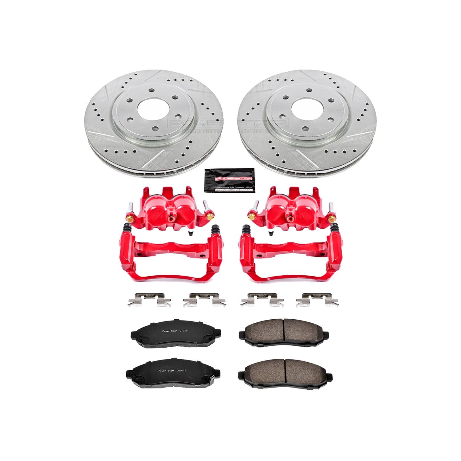 Power Stop - KC142 - Front - Disc Brake Pad/Caliper and Rotor Kit