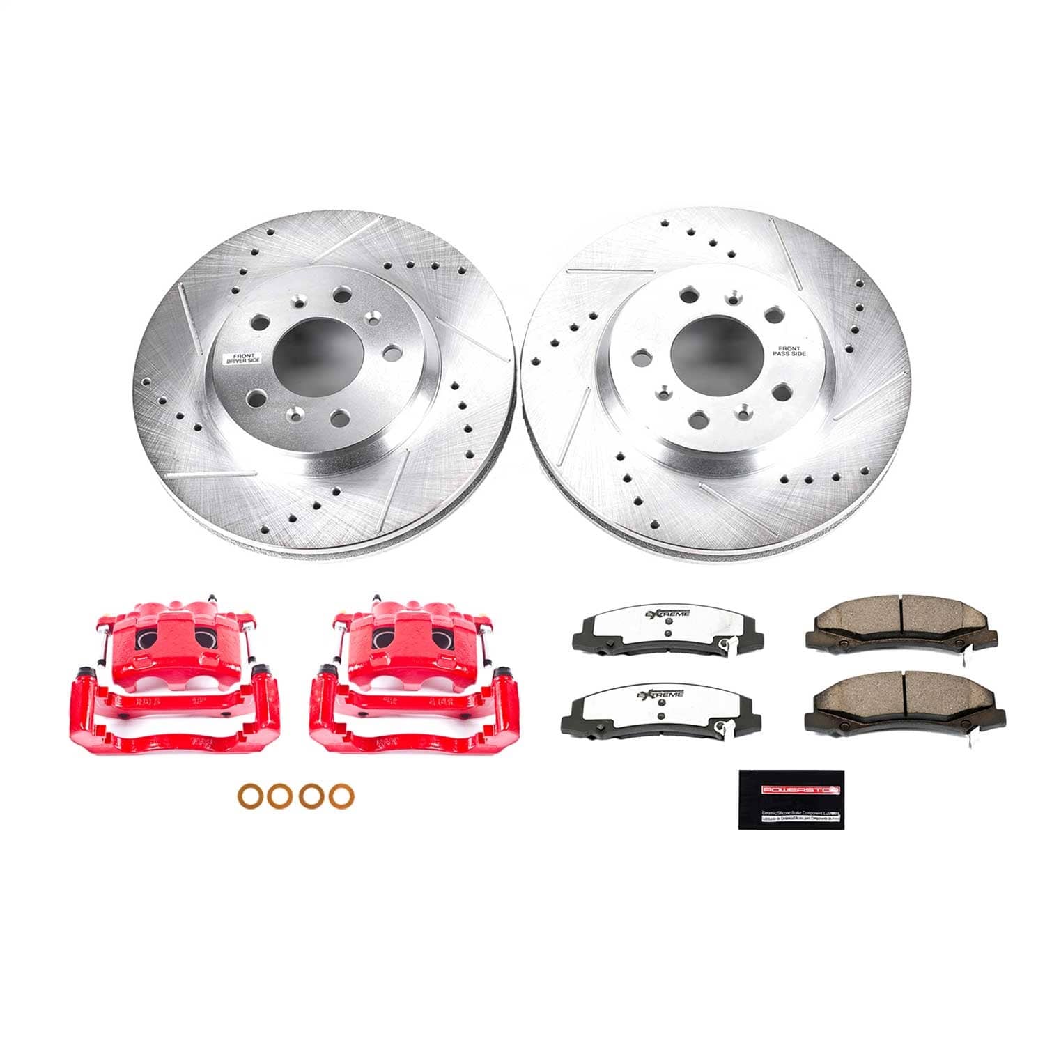 Power Stop - KC1437-26 - Front - Disc Brake Pad/Caliper and Rotor Kit