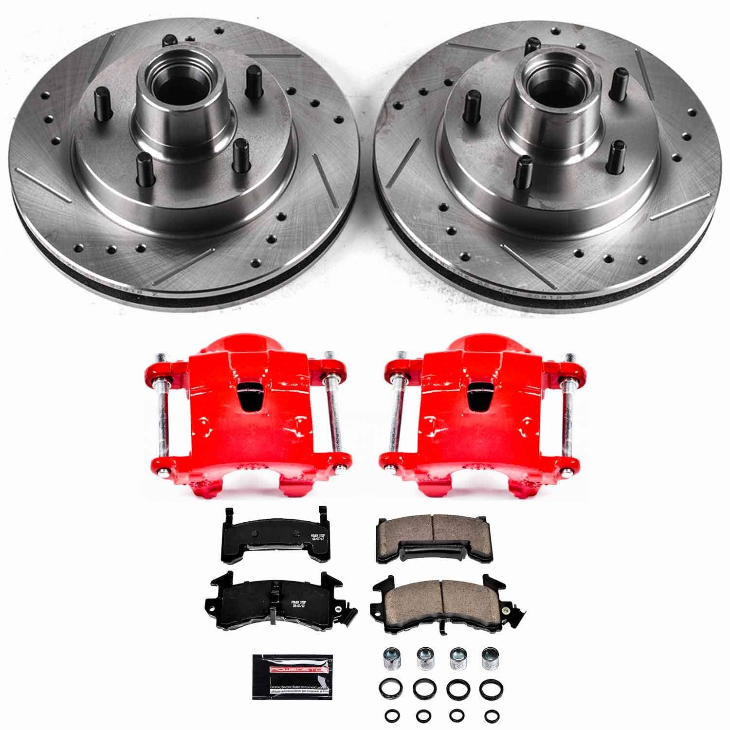 Power Stop - KC1482 - Front - Disc Brake Pad/Caliper and Rotor Kit
