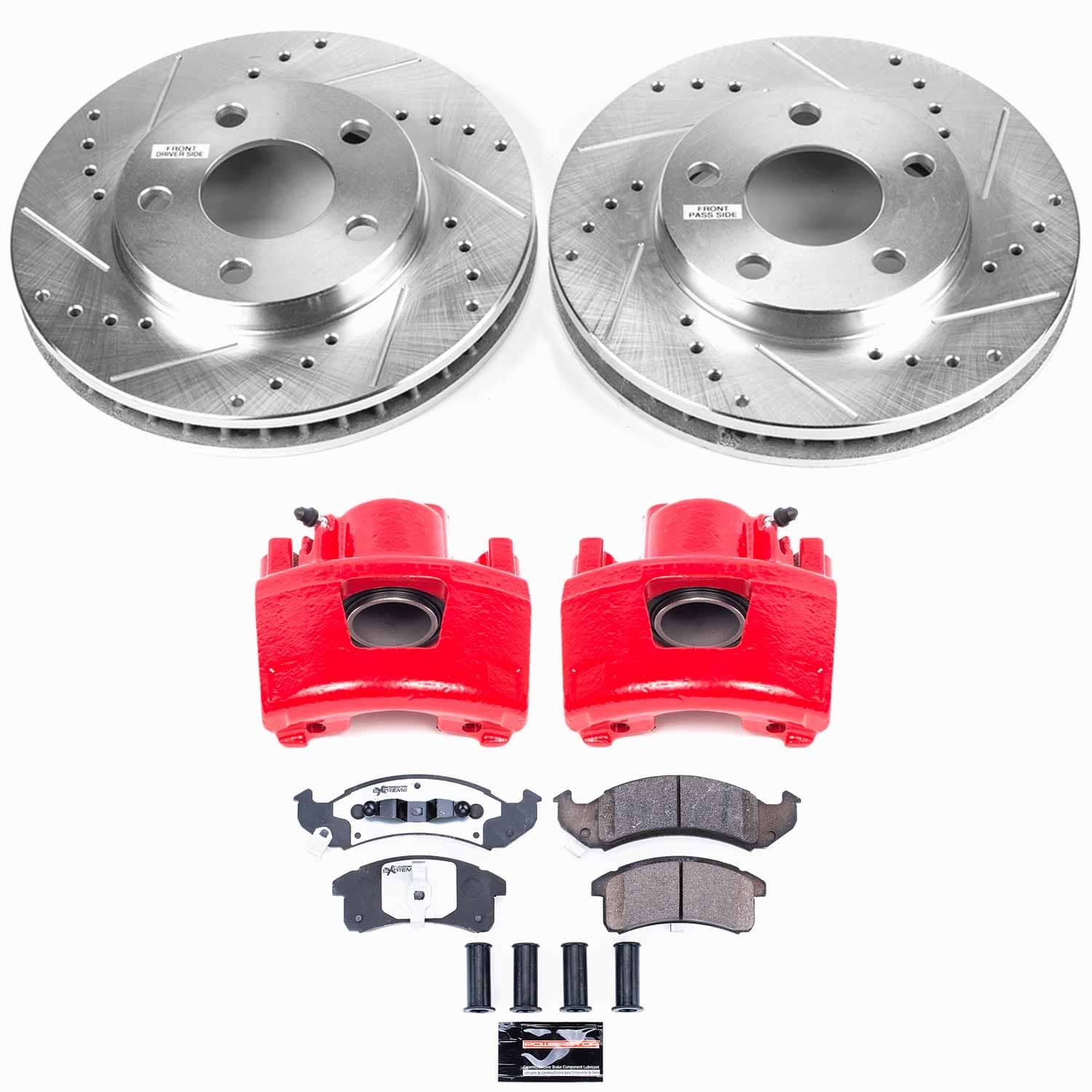 Power Stop - KC1534-26 - Front - Disc Brake Pad/Caliper and Rotor Kit