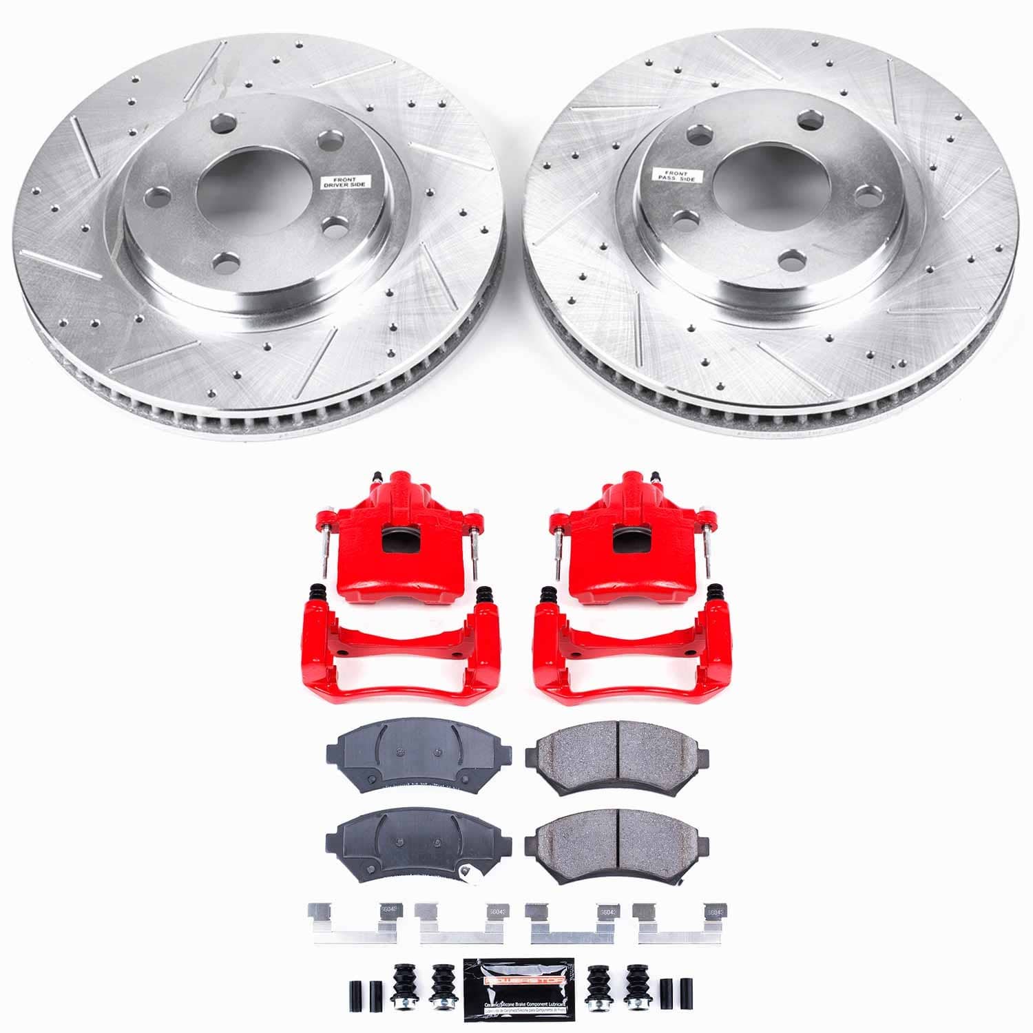 Power Stop - KC1542 - Front - Disc Brake Pad/Caliper and Rotor Kit