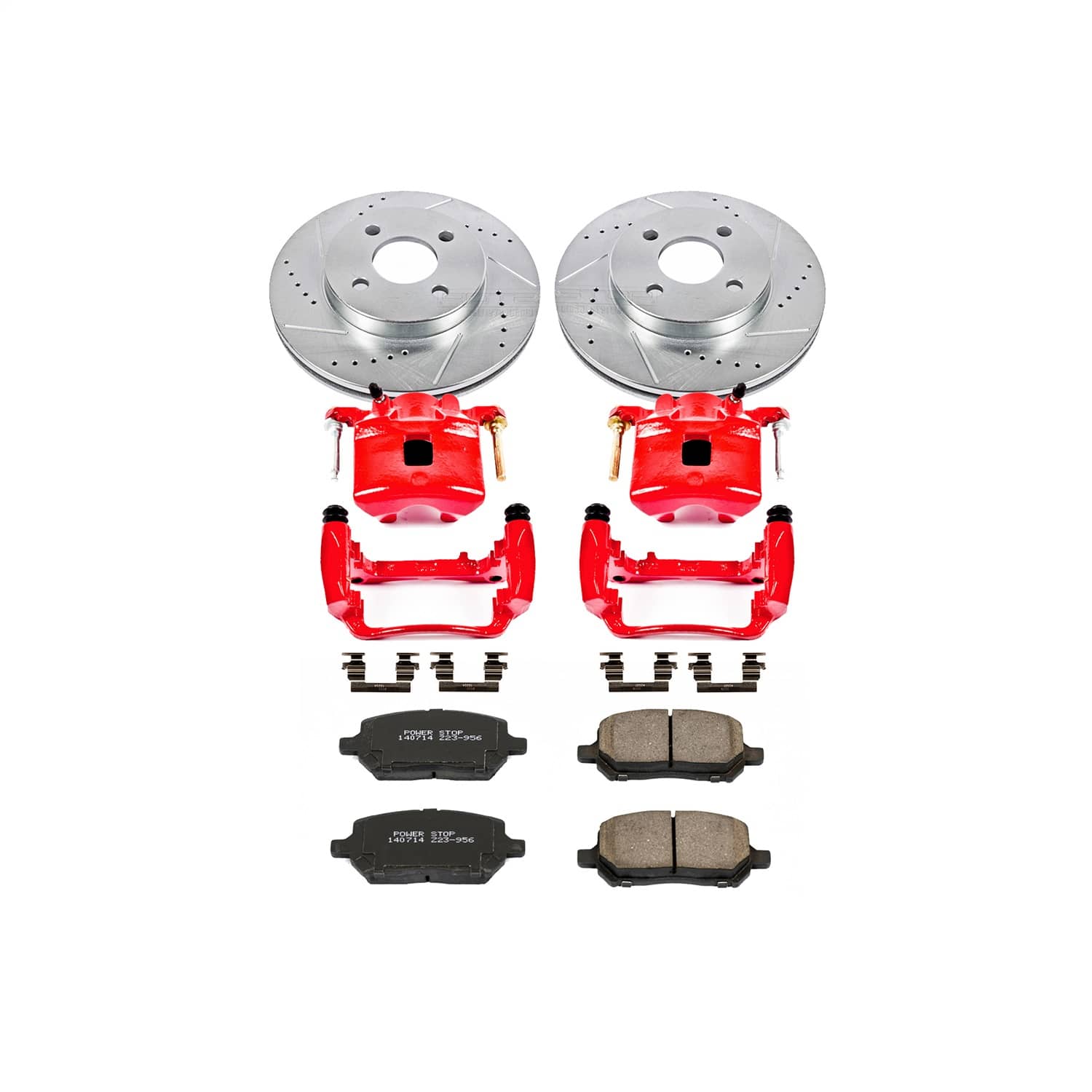 Power Stop - KC1604 - Front - Disc Brake Pad/Caliper and Rotor Kit