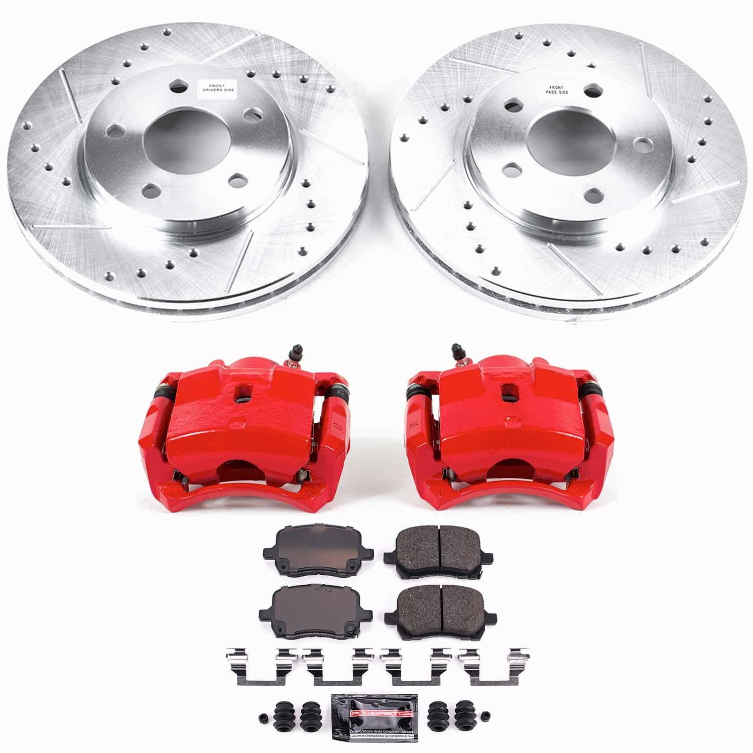 Power Stop - KC1617 - Front - Disc Brake Pad/Caliper and Rotor Kit