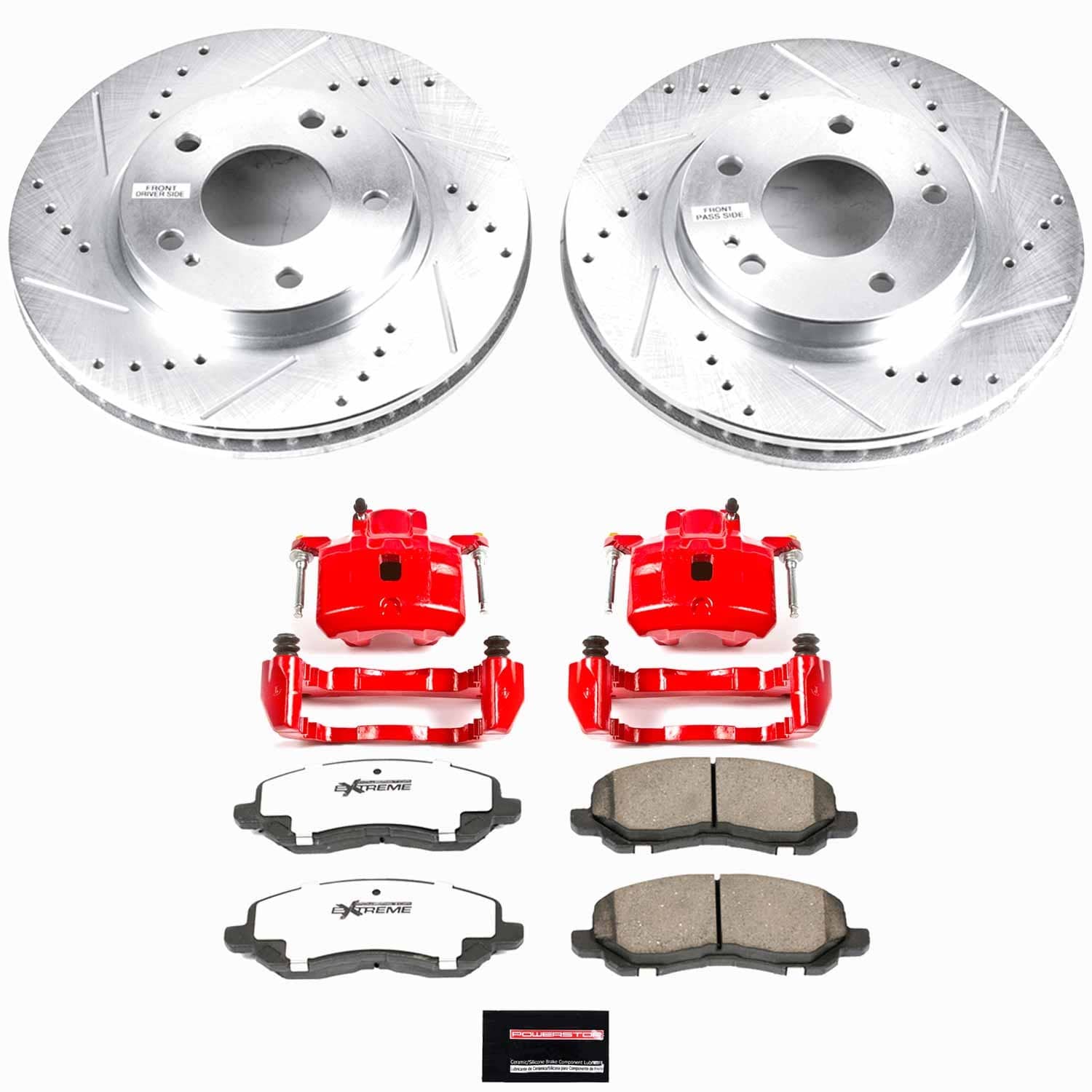Power Stop - KC1678-26 - Front - Disc Brake Pad/Caliper and Rotor Kit