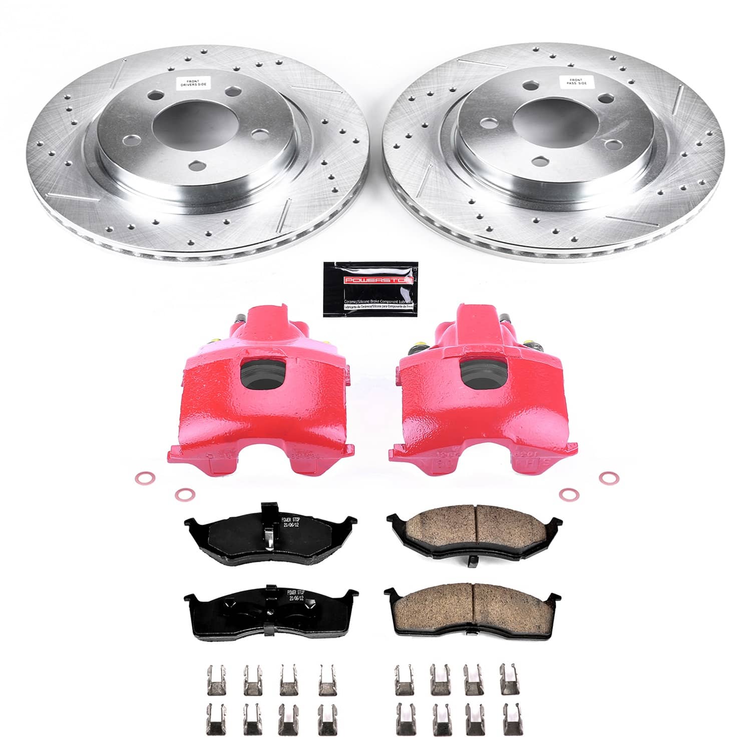 Power Stop - KC1694 - Front - Disc Brake Pad/Caliper and Rotor Kit