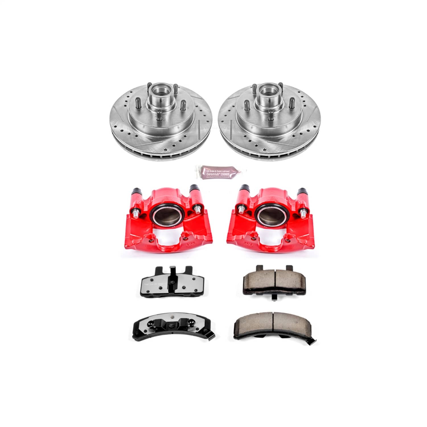 Power Stop - KC1990-36 - Front - Disc Brake Pad/Caliper and Rotor Kit