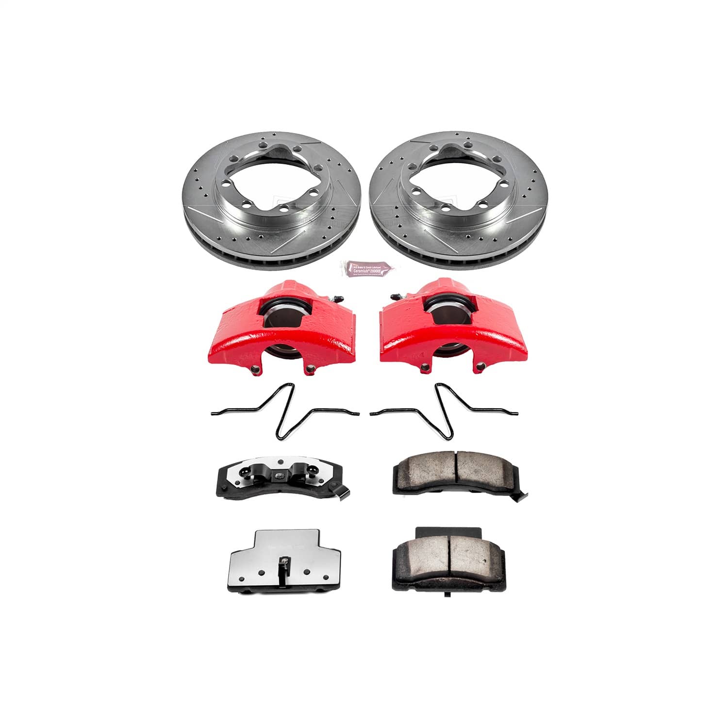 Power Stop - KC1992-36 - Front - Disc Brake Pad/Caliper and Rotor Kit