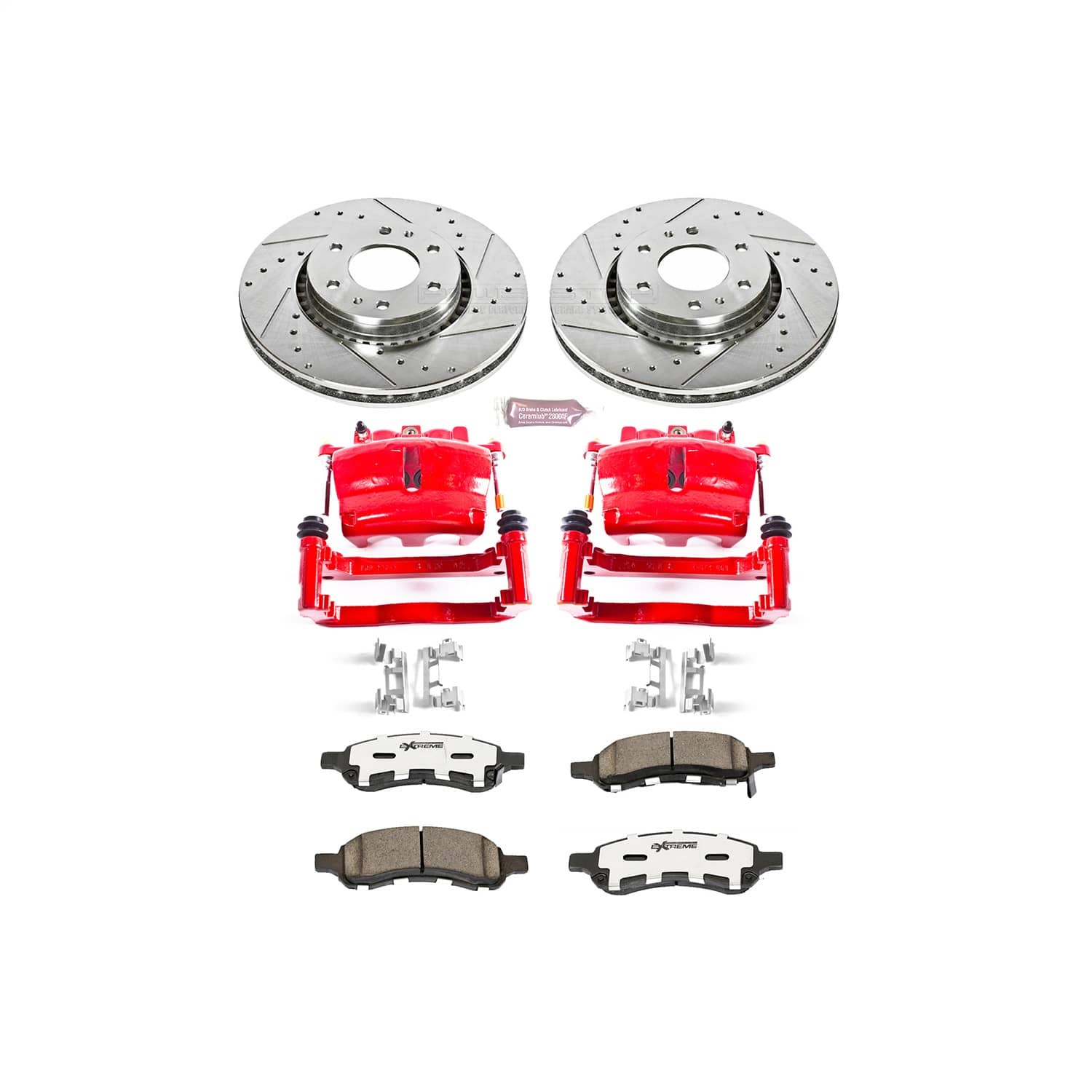 Power Stop - KC2059-26 - Front - Disc Brake Pad/Caliper and Rotor Kit