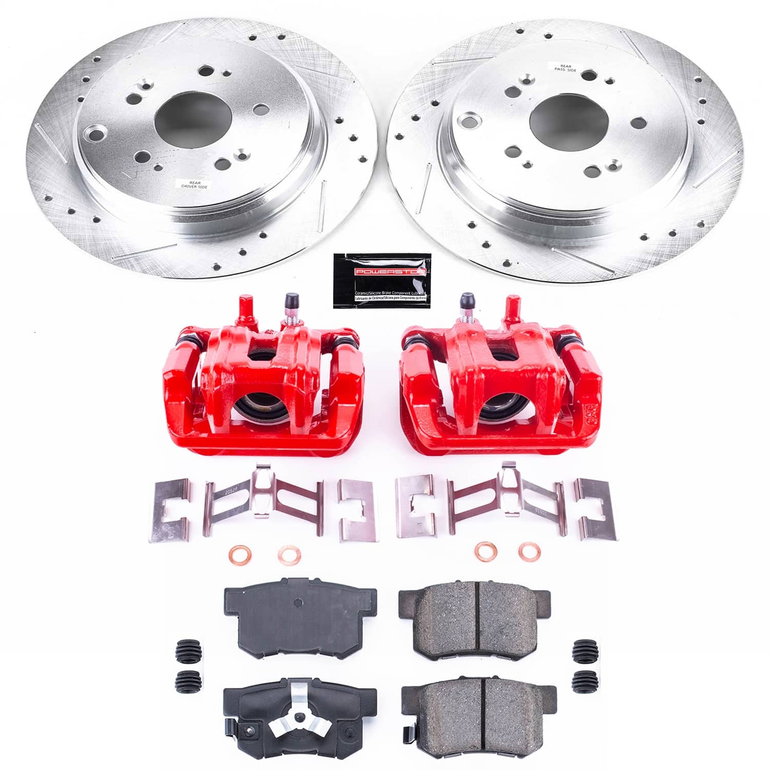 Power Stop - KC206B - Rear - Disc Brake Pad/Caliper and Rotor Kit