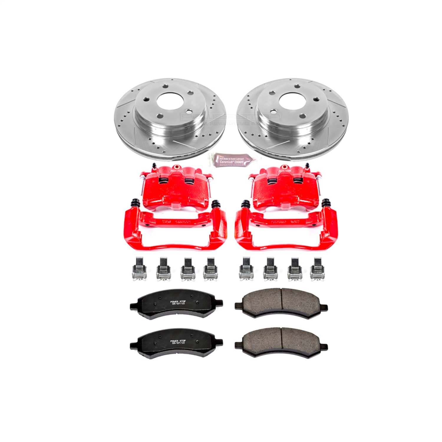 Power Stop - KC2163 - Front - Disc Brake Pad/Caliper and Rotor Kit