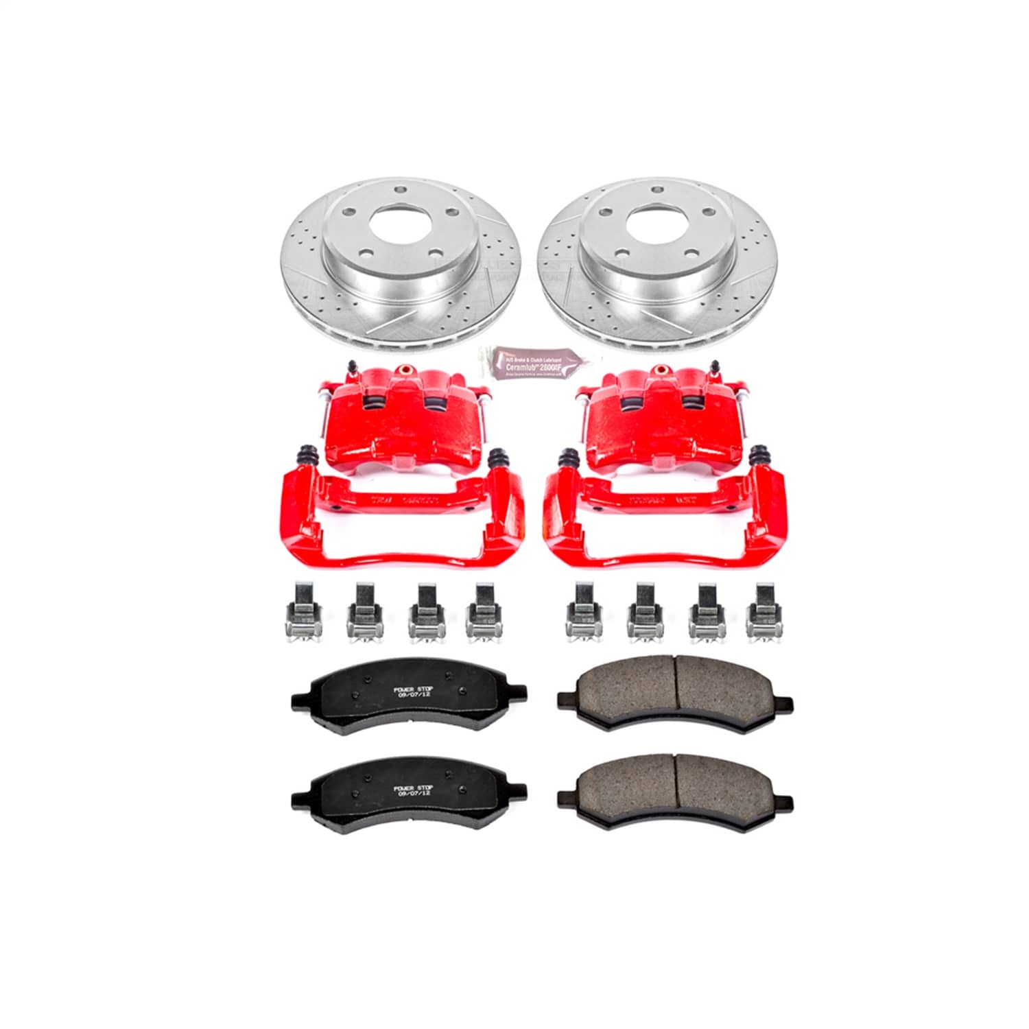 Power Stop - KC2193 - Front - Disc Brake Pad/Caliper and Rotor Kit