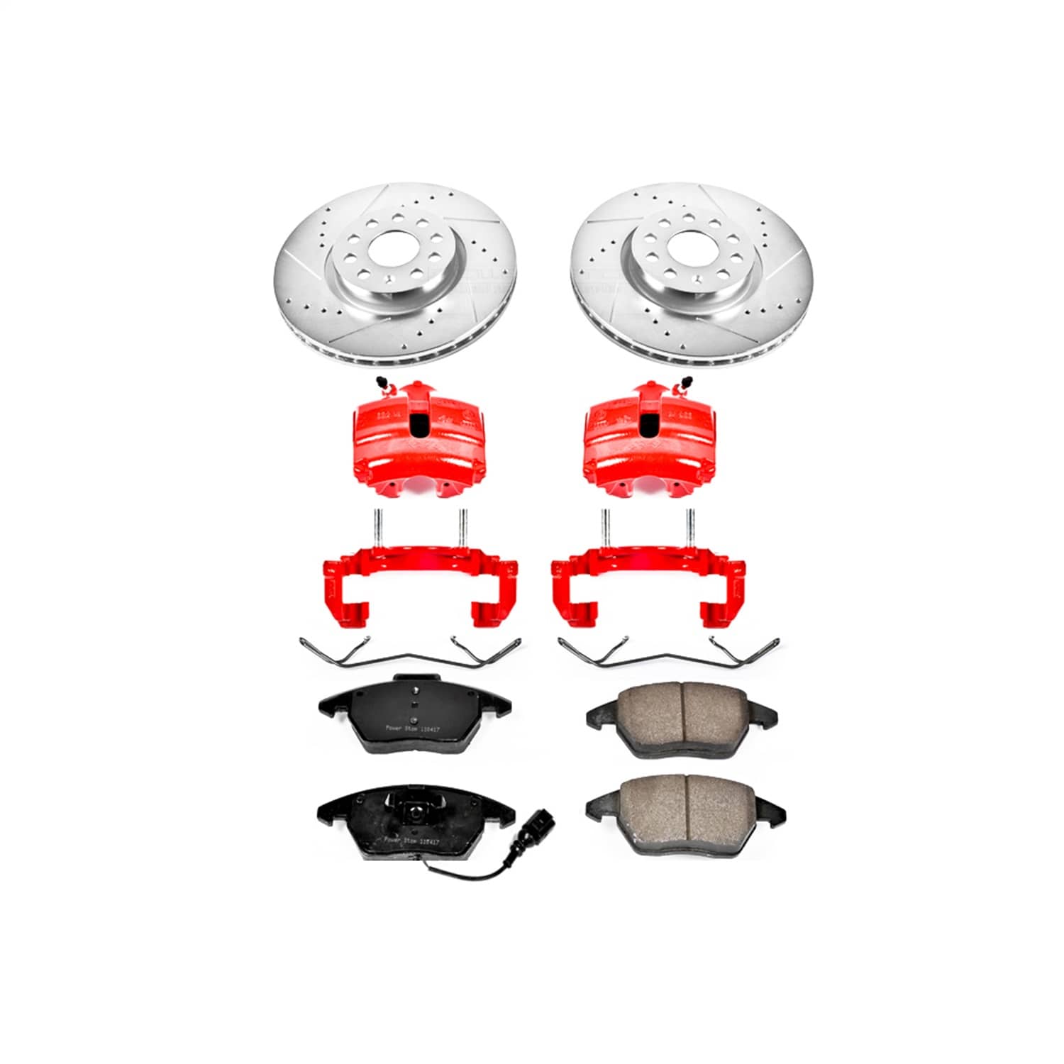 Power Stop - KC2259A - Front - Disc Brake Pad/Caliper and Rotor Kit