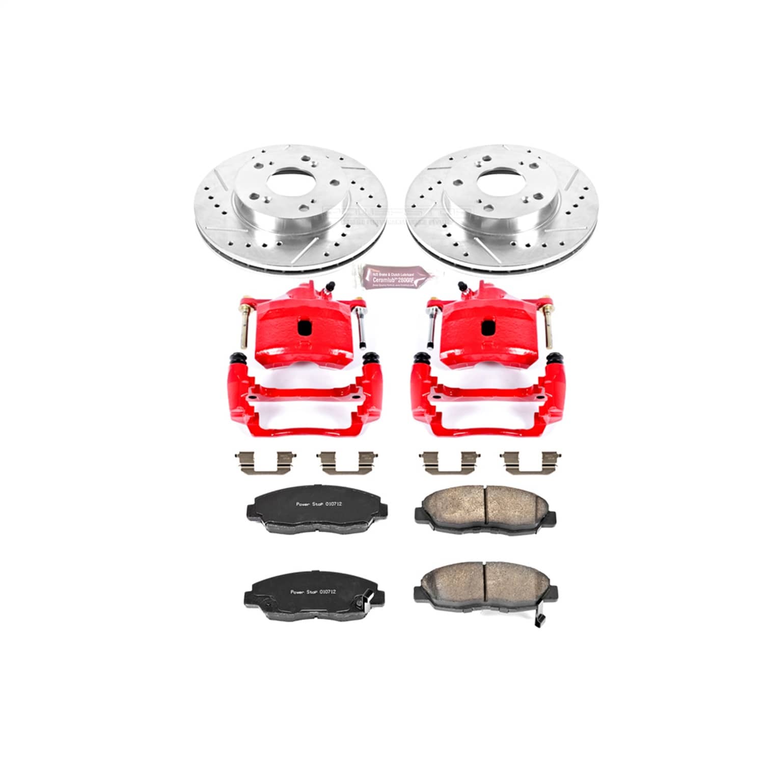 Power Stop - KC2384 - Front - Disc Brake Pad/Caliper and Rotor Kit