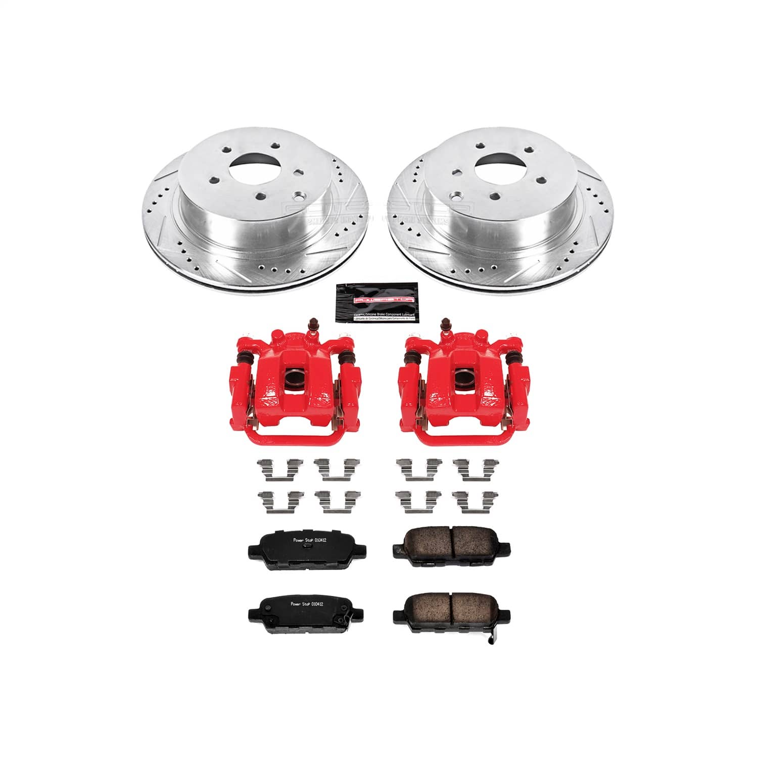 Power Stop - KC2427B - Rear - Disc Brake Pad/Caliper and Rotor Kit
