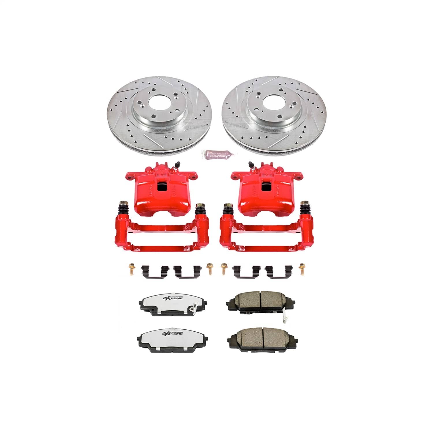 Power Stop - KC2439-26 - Front - Disc Brake Pad/Caliper and Rotor Kit