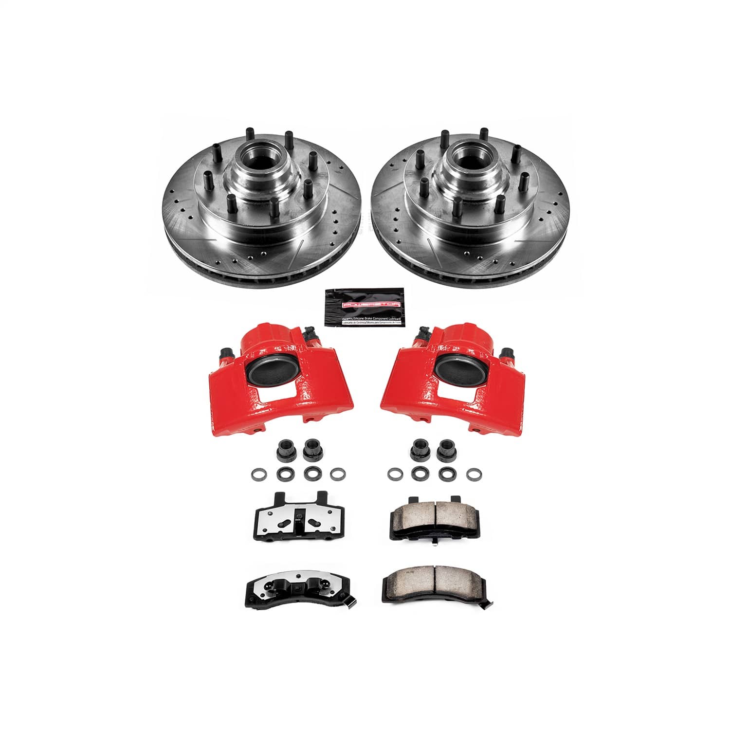 Power Stop - KC2947-36 - Front - Disc Brake Pad/Caliper and Rotor Kit