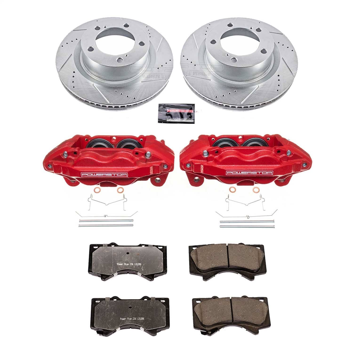 Power Stop - KC2952A-36 - Front - Disc Brake Pad/Caliper and Rotor Kit