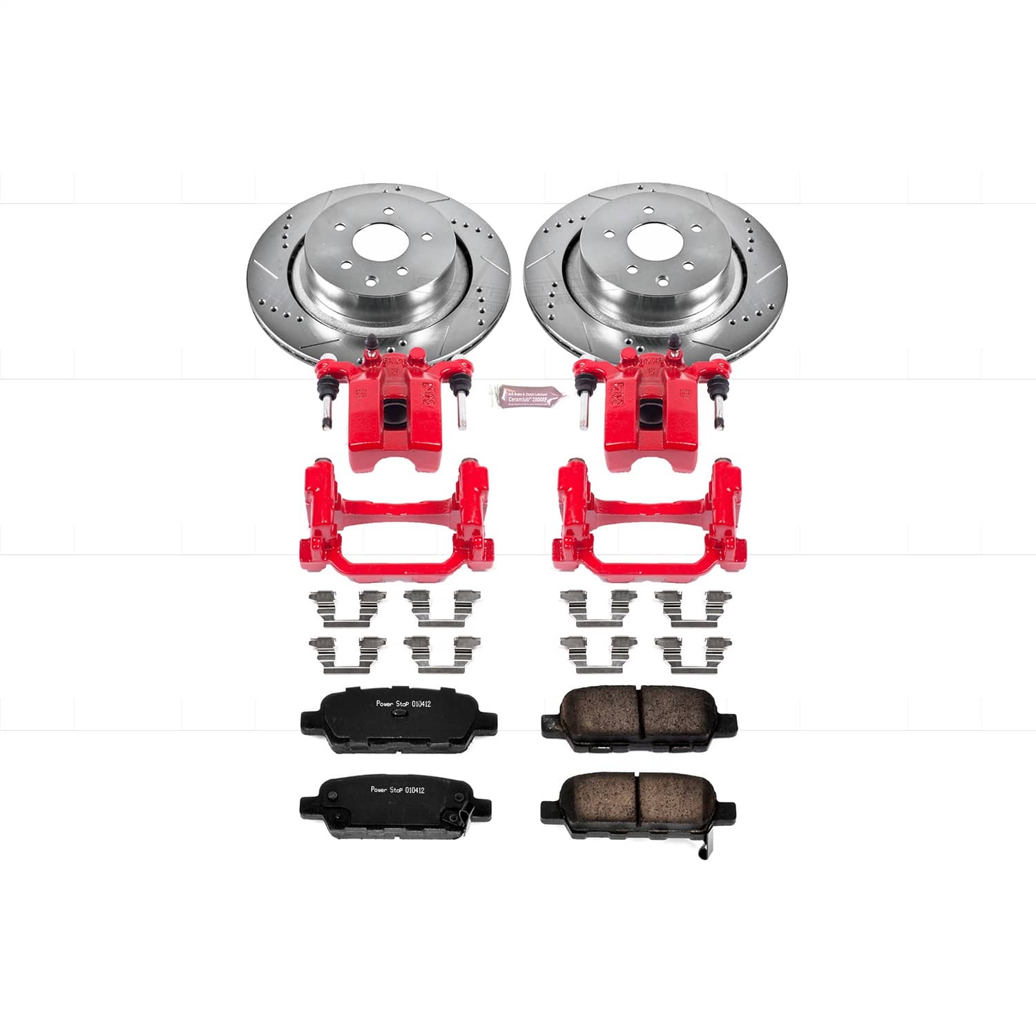 Power Stop - KC2986 - Rear - Disc Brake Pad/Caliper and Rotor Kit