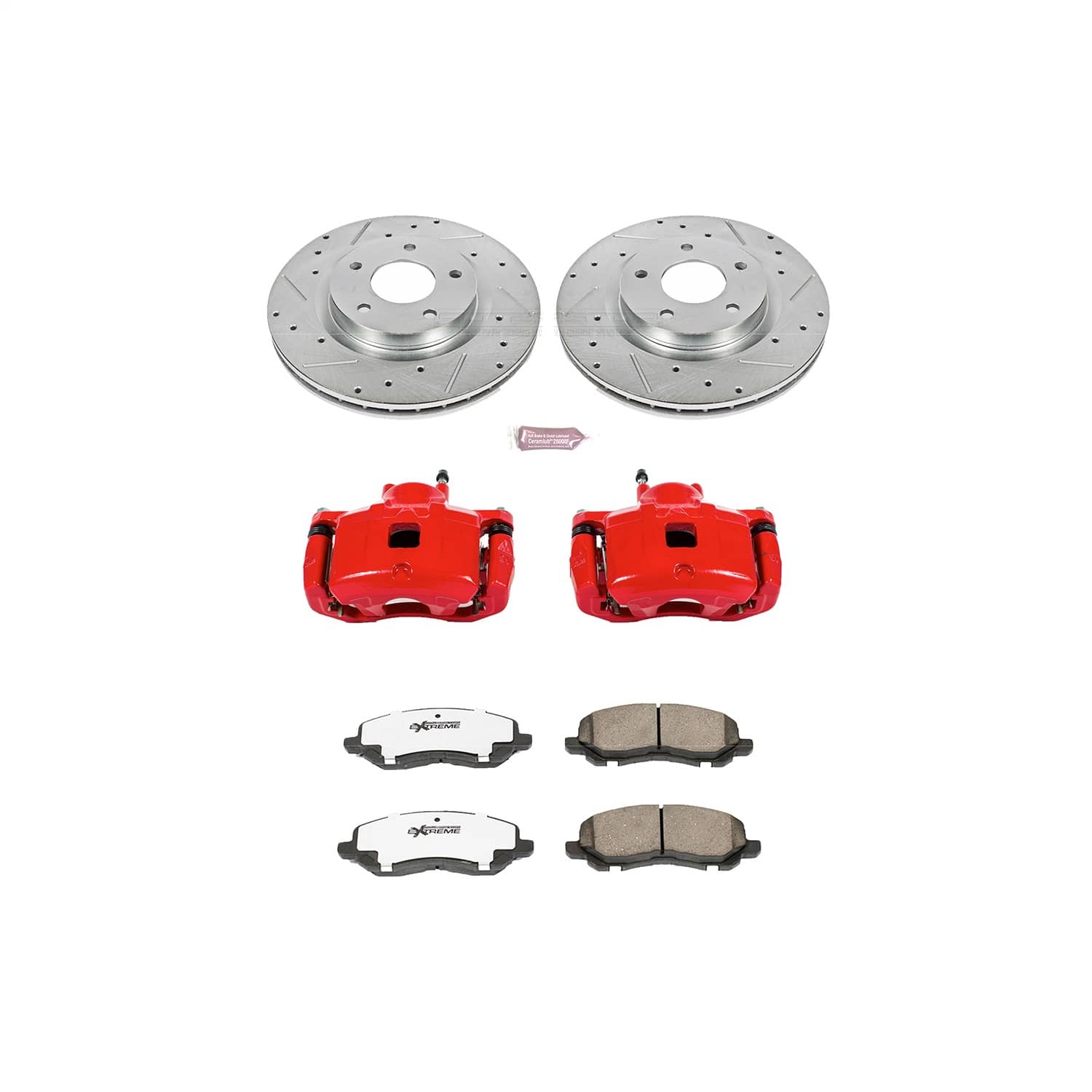 Power Stop - KC3032-26 - Front - Disc Brake Pad/Caliper and Rotor Kit