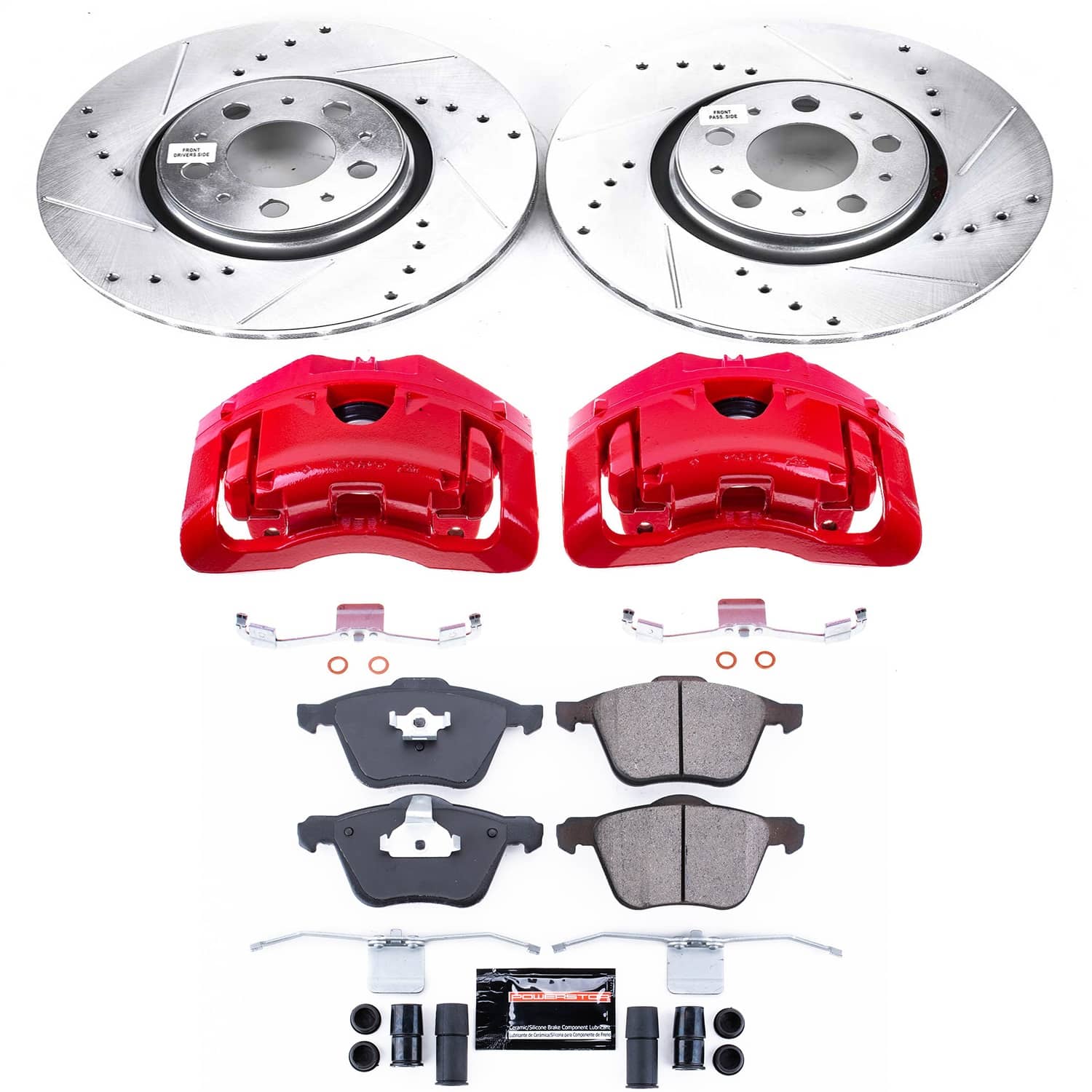 Power Stop - KC3063 - Front - Disc Brake Pad/Caliper and Rotor Kit