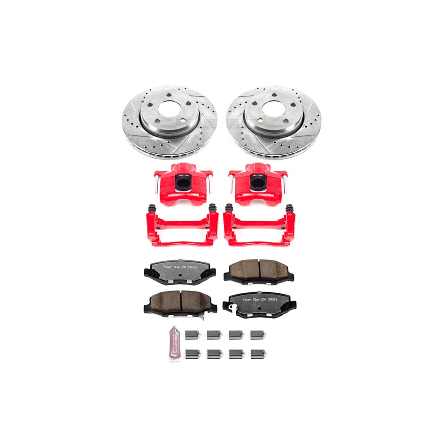 Power Stop - KC3097-36 - Front - Disc Brake Pad/Caliper and Rotor Kit