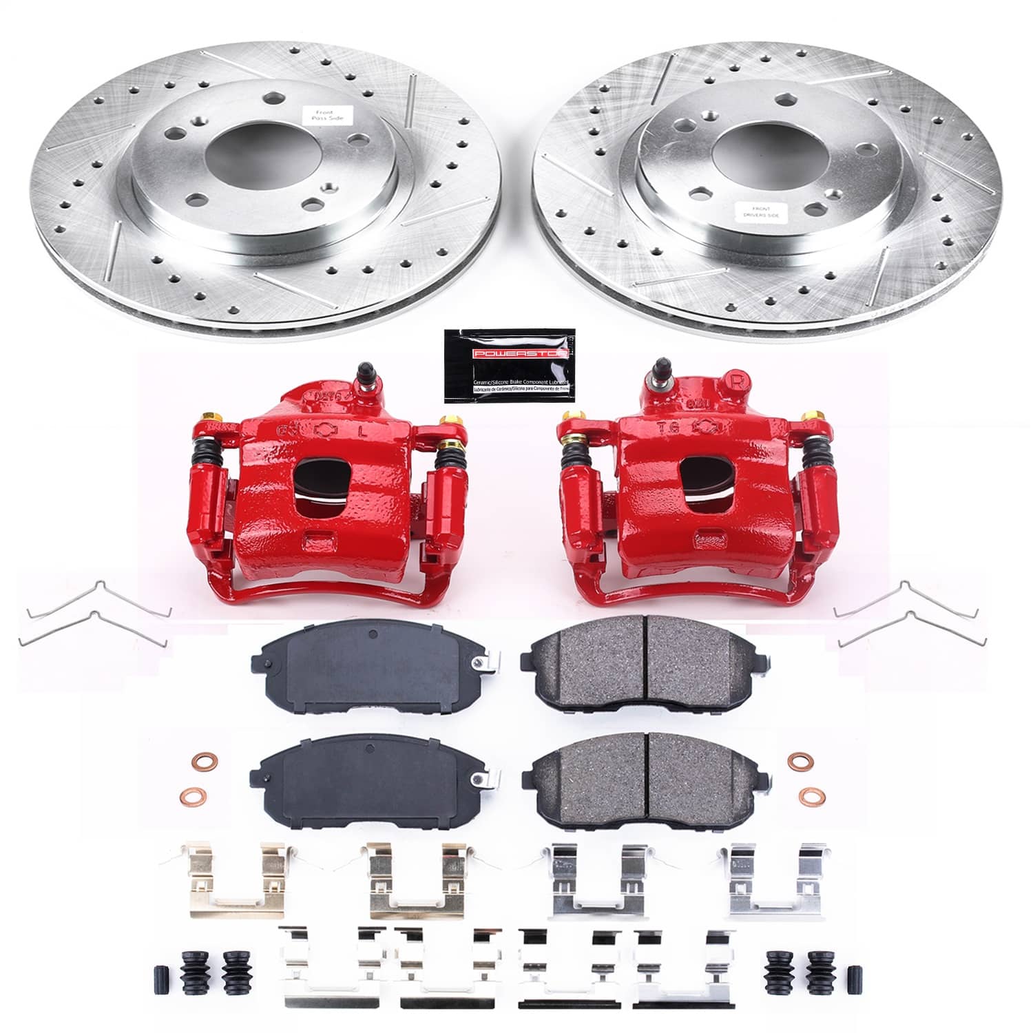 Power Stop - KC3137A - Front - Disc Brake Pad/Caliper and Rotor Kit
