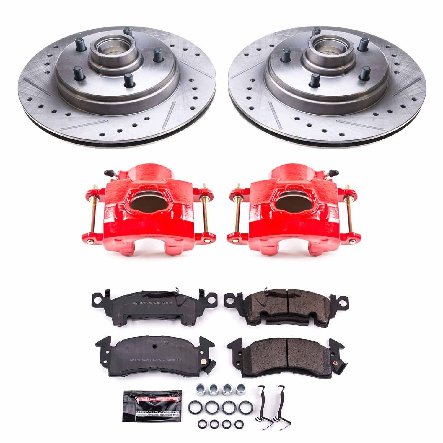 Power Stop - KC4535 - Front - Disc Brake Pad/Caliper and Rotor Kit