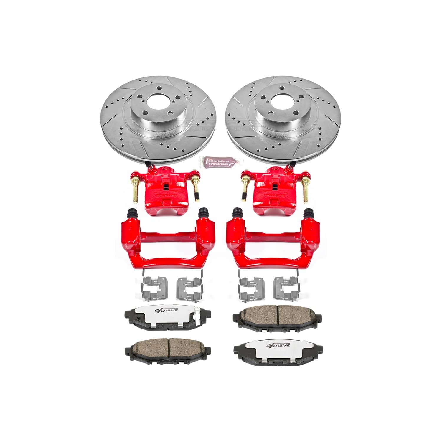 Power Stop - KC4631-26 - Rear - Disc Brake Pad/Caliper and Rotor Kit