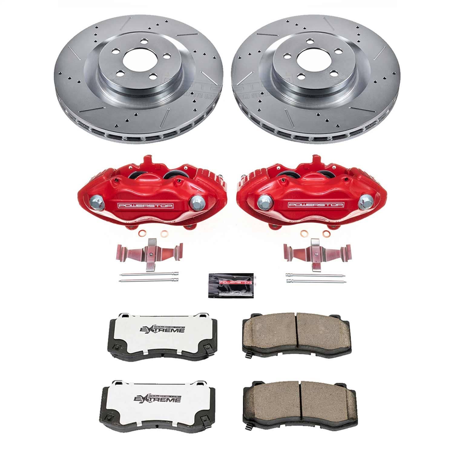 Power Stop - KC4695-26 - Front - Disc Brake Pad/Caliper and Rotor Kit