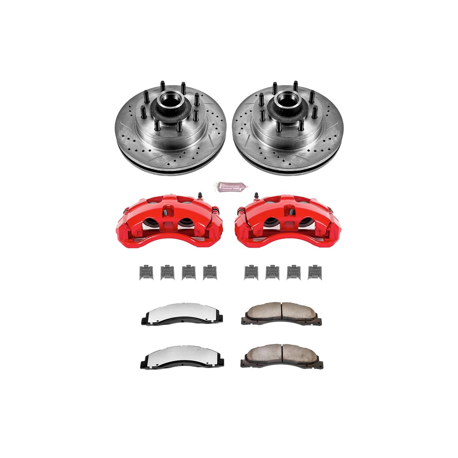 Power Stop - KC4716-36 - Front - Disc Brake Pad/Caliper and Rotor Kit