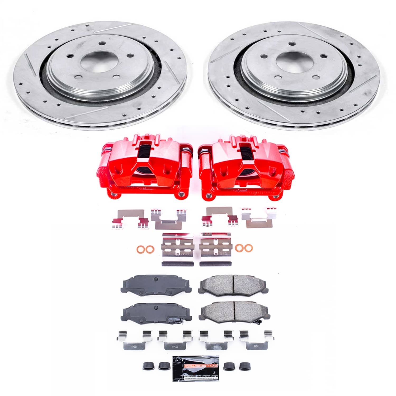Power Stop - KC5159 - Rear - Disc Brake Pad/Caliper and Rotor Kit