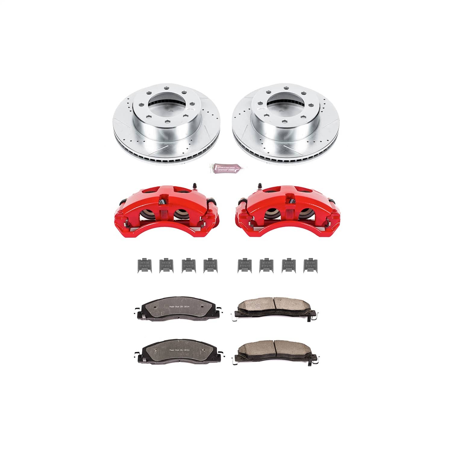 Power Stop - KC5411-36 - Front - Disc Brake Pad/Caliper and Rotor Kit