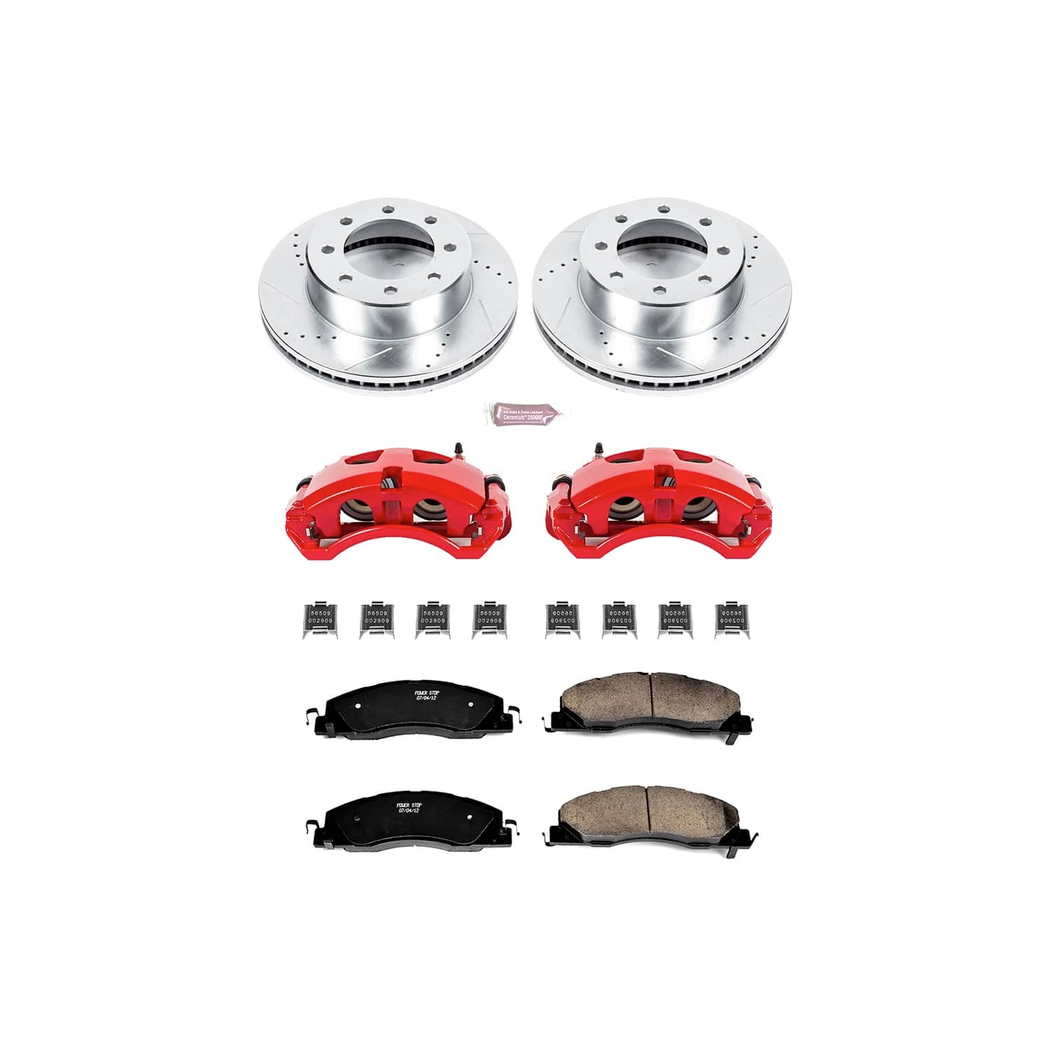 Power Stop - KC5411 - Front - Disc Brake Pad/Caliper and Rotor Kit