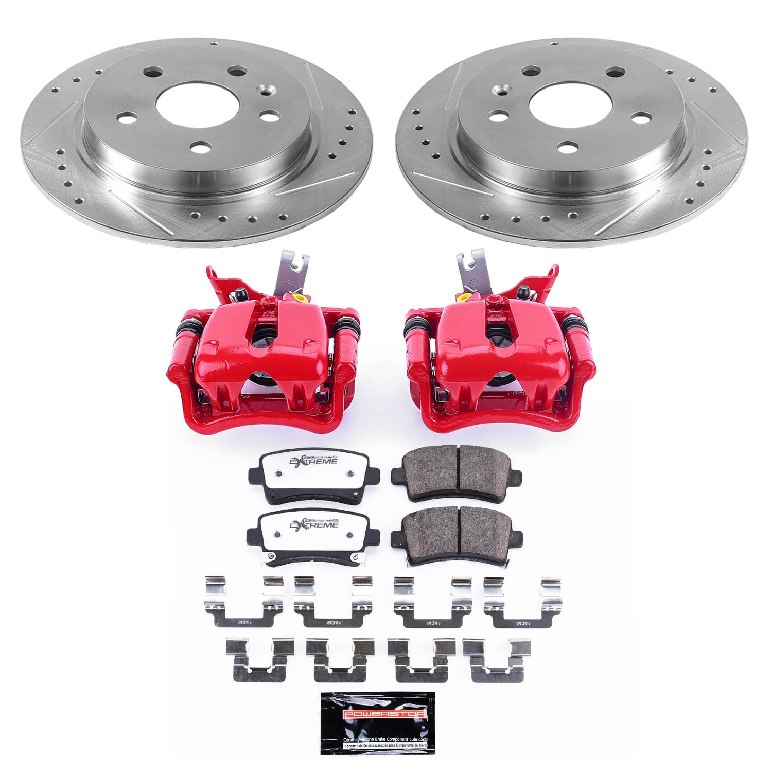 Power Stop - KC5531A-26 - Rear - Disc Brake Pad/Caliper and Rotor Kit