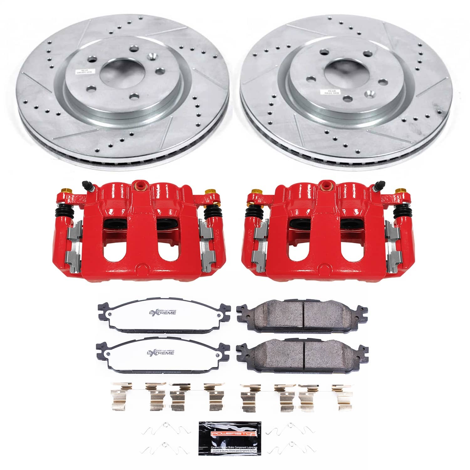 Power Stop - KC5583-36 - Front - Disc Brake Pad/Caliper and Rotor Kit