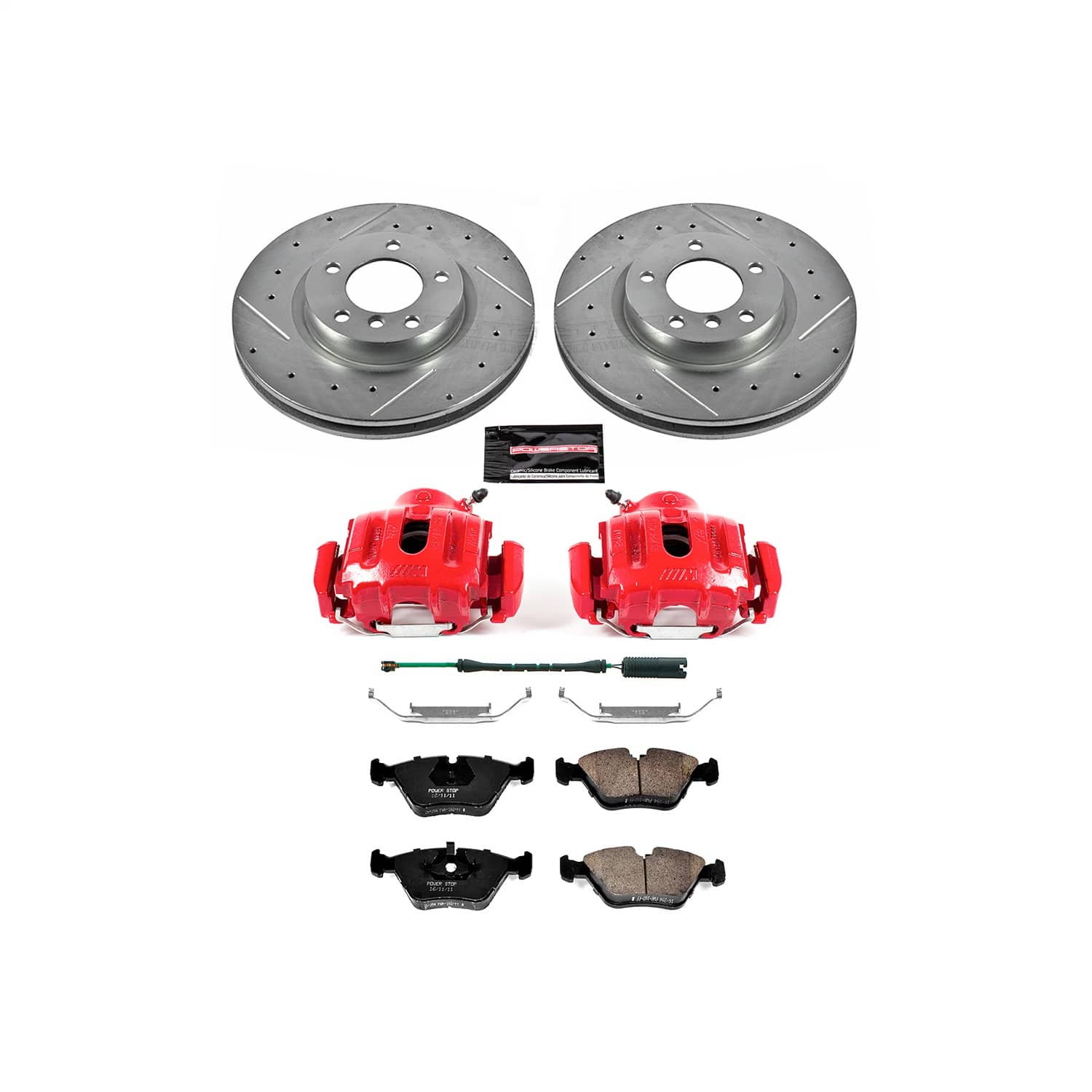 Power Stop - KC582 - Front - Disc Brake Pad/Caliper and Rotor Kit