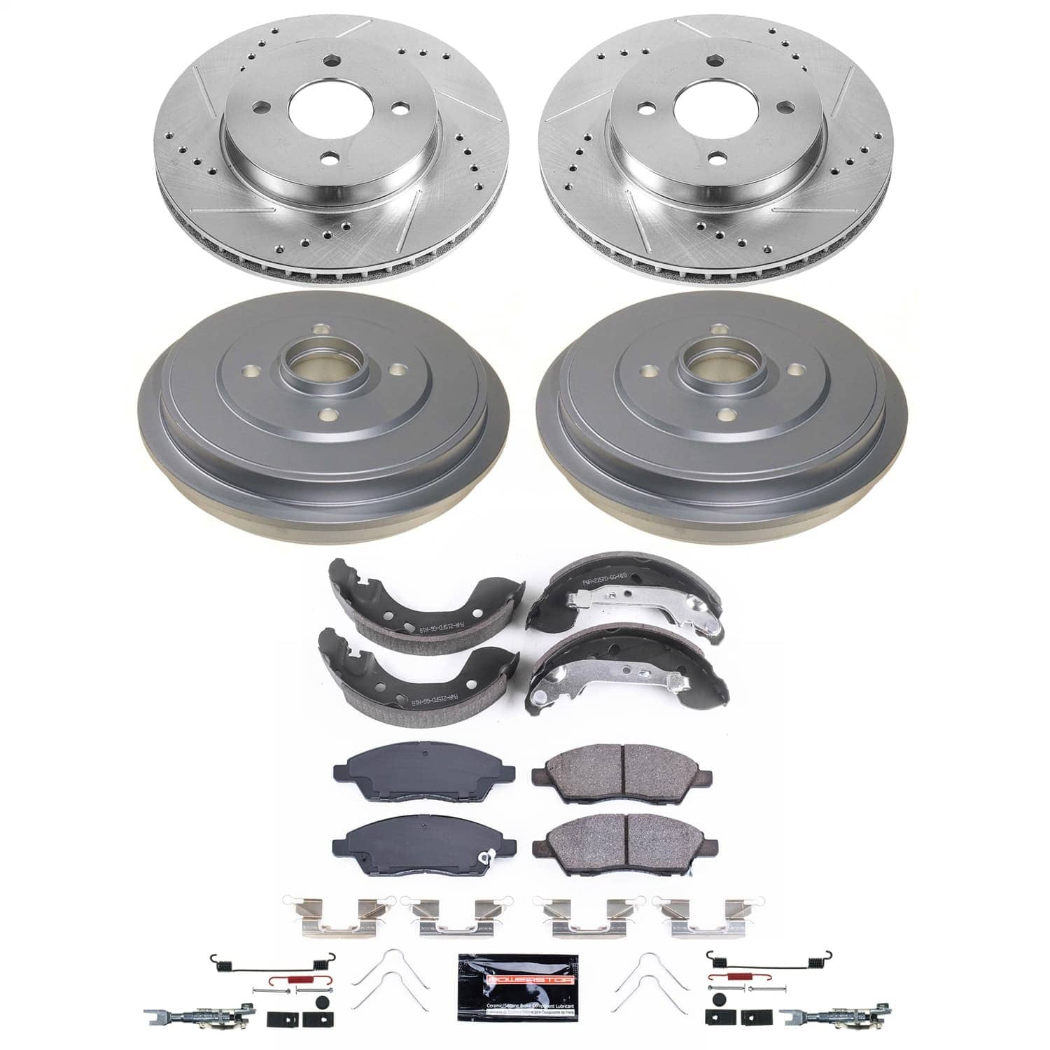Power Stop - KC5864 - Rear - Disc Brake Pad/Caliper and Rotor Kit