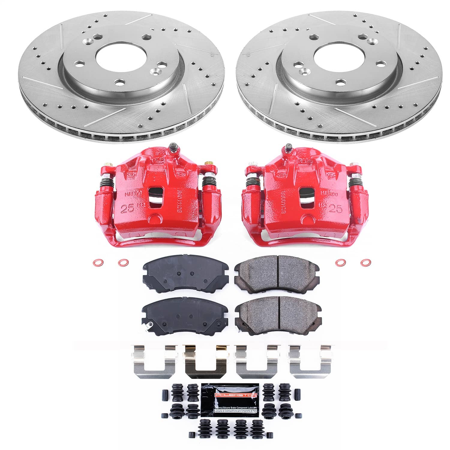 Power Stop - KC5913 - Front - Disc Brake Pad/Caliper and Rotor Kit