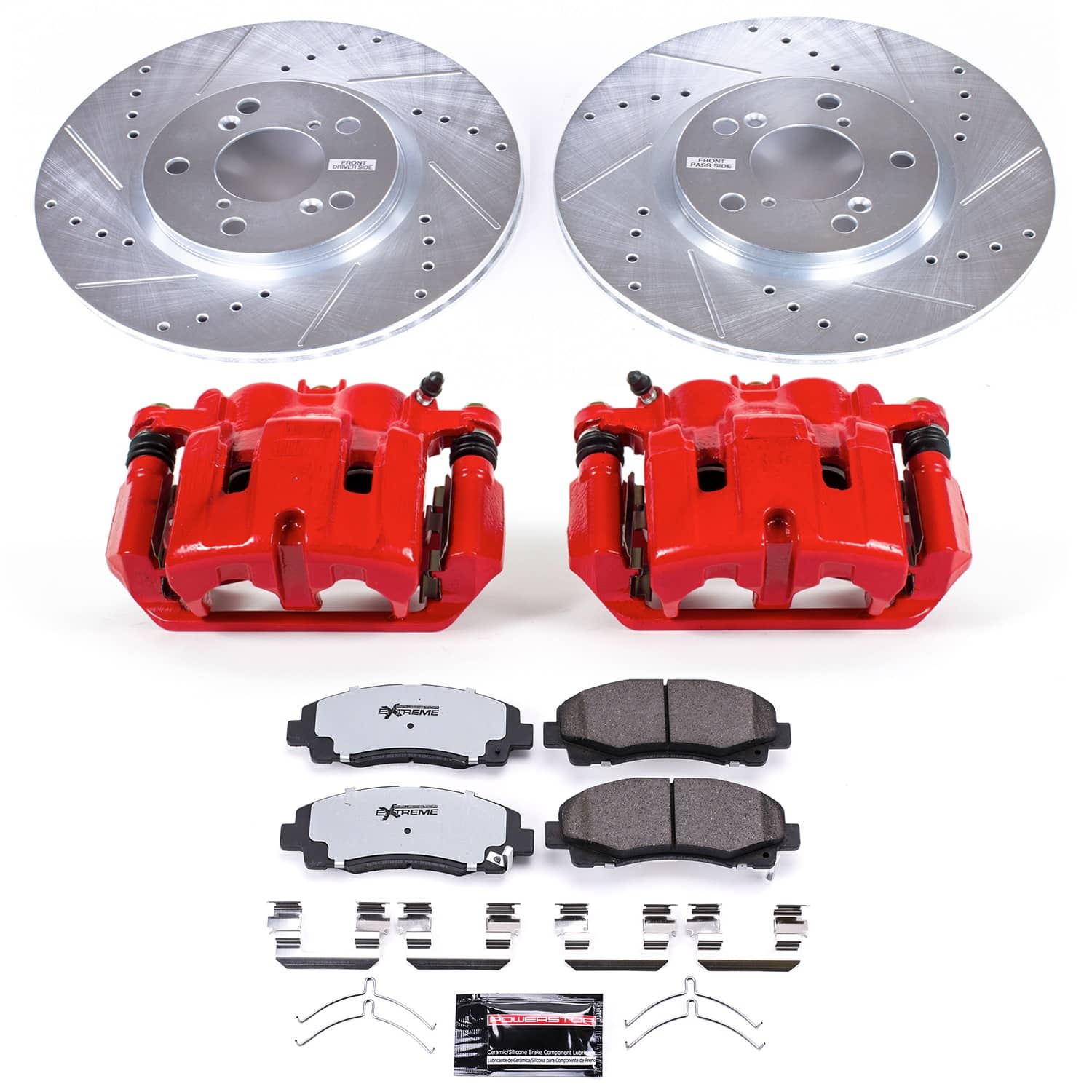 Power Stop - KC5939-36 - Front - Disc Brake Pad/Caliper and Rotor Kit