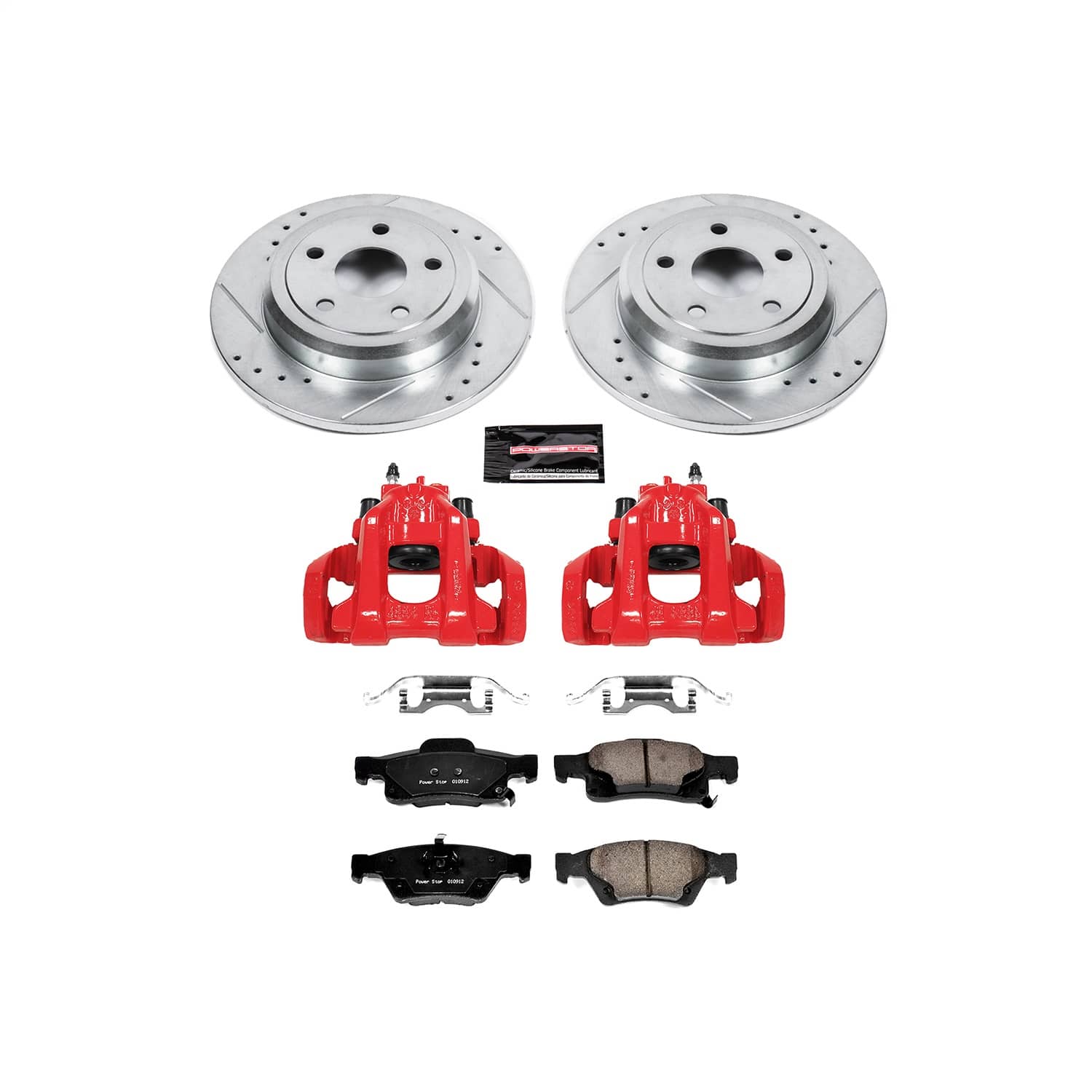 Power Stop - KC5950 - Rear - Disc Brake Pad/Caliper and Rotor Kit