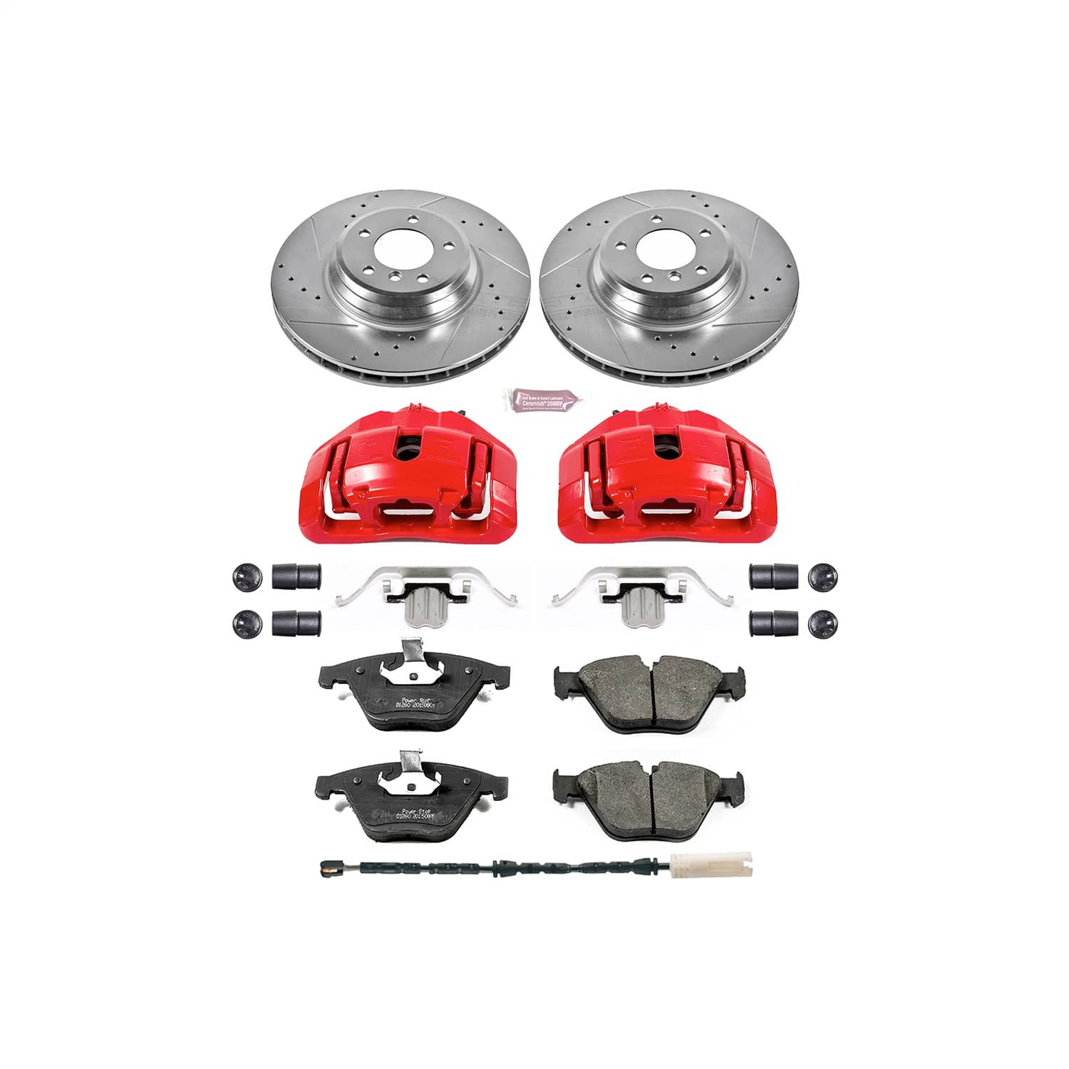 Power Stop - KC6055 - Front - Disc Brake Pad/Caliper and Rotor Kit