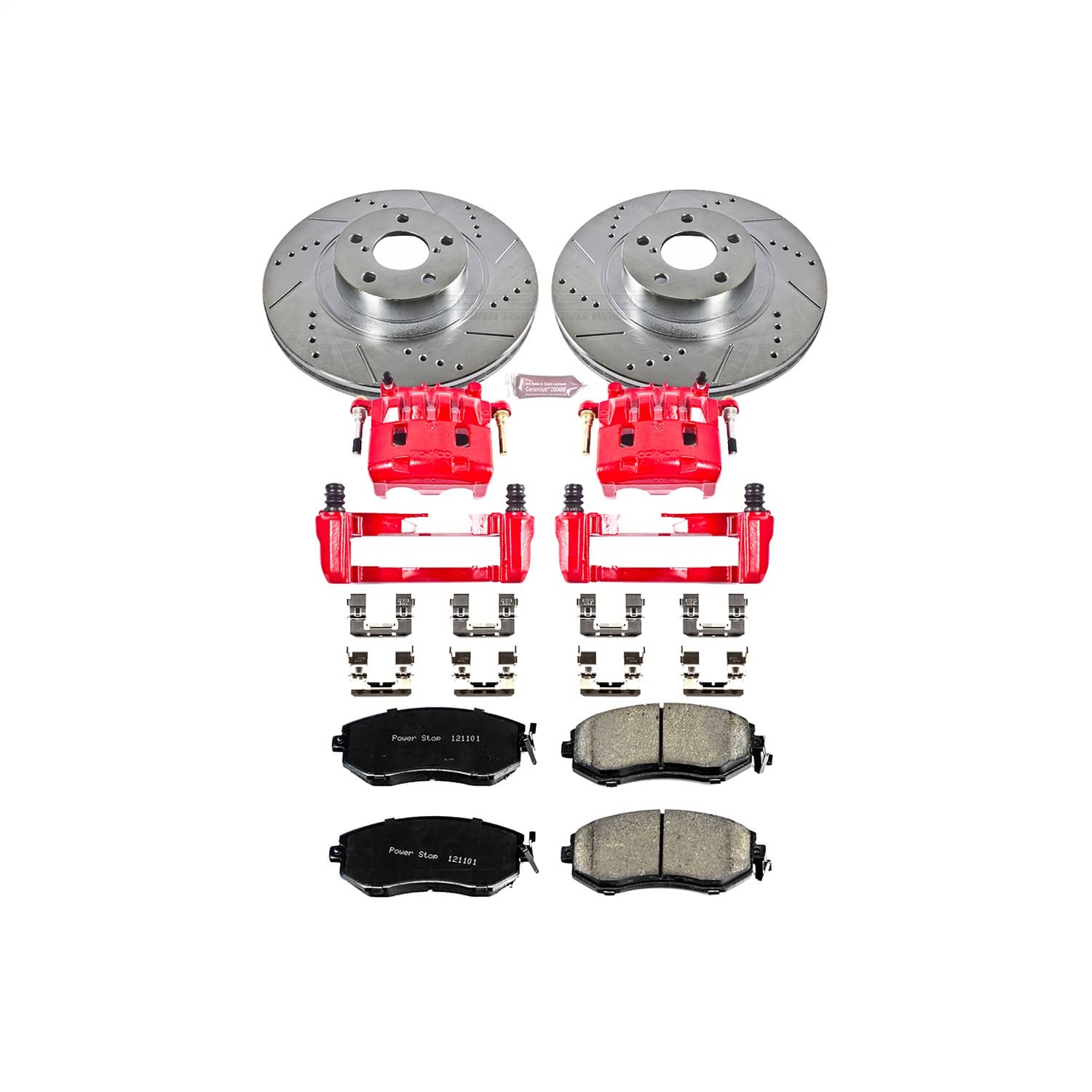 Power Stop - KC6082 - Front - Disc Brake Pad/Caliper and Rotor Kit