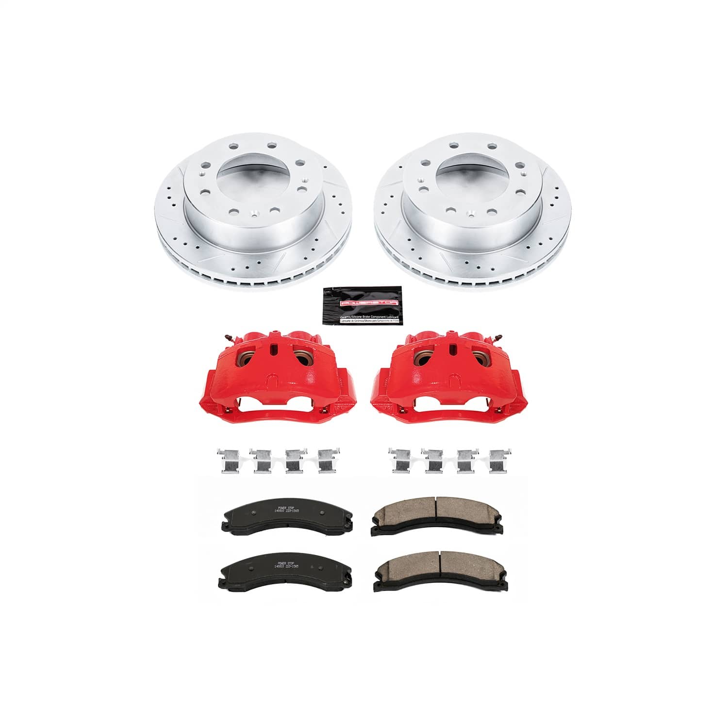Power Stop - KC6258 - Front - Disc Brake Pad/Caliper and Rotor Kit