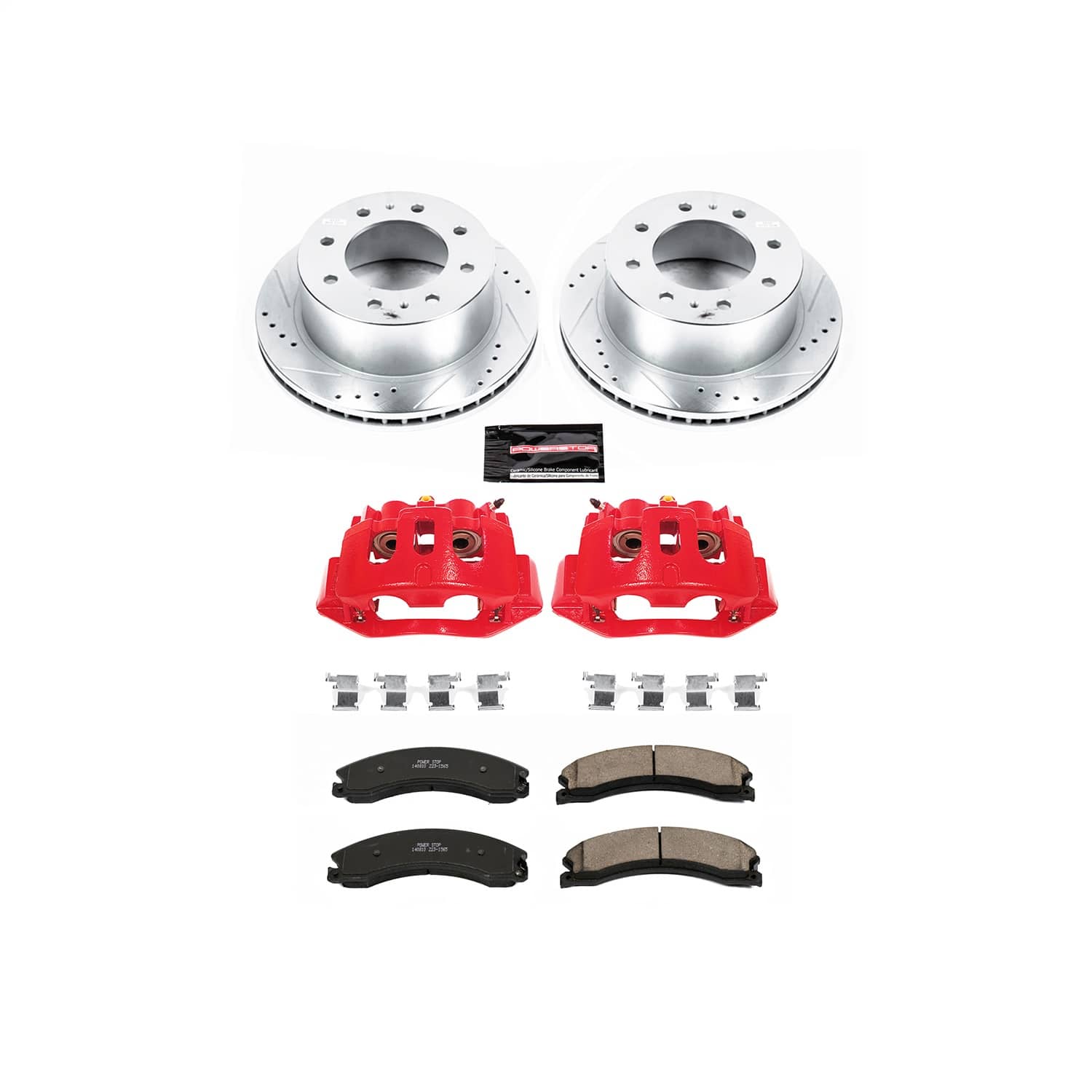 Power Stop - KC6993 - Rear - Disc Brake Pad/Caliper and Rotor Kit