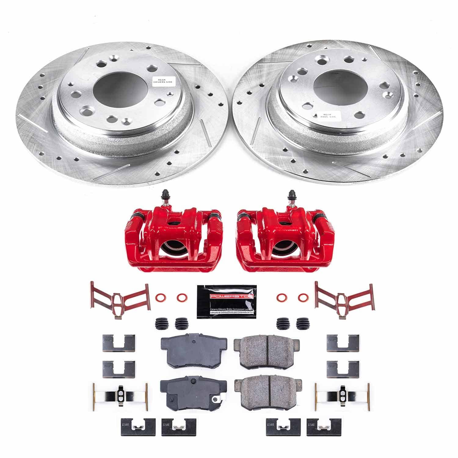 Power Stop - KC709 - Rear - Disc Brake Pad/Caliper and Rotor Kit