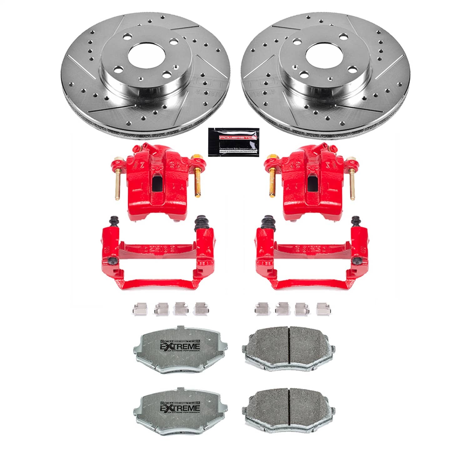 Power Stop - KC793-26 - Front - Disc Brake Pad/Caliper and Rotor Kit