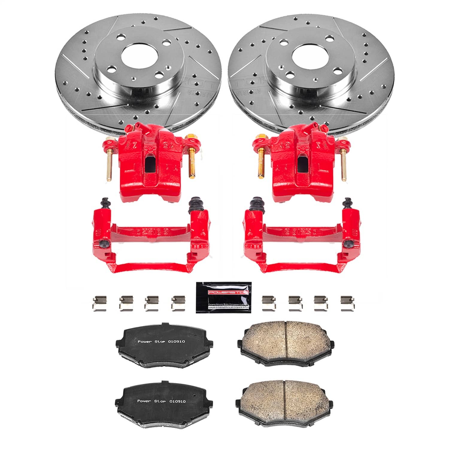 Power Stop - KC793 - Front - Disc Brake Pad/Caliper and Rotor Kit